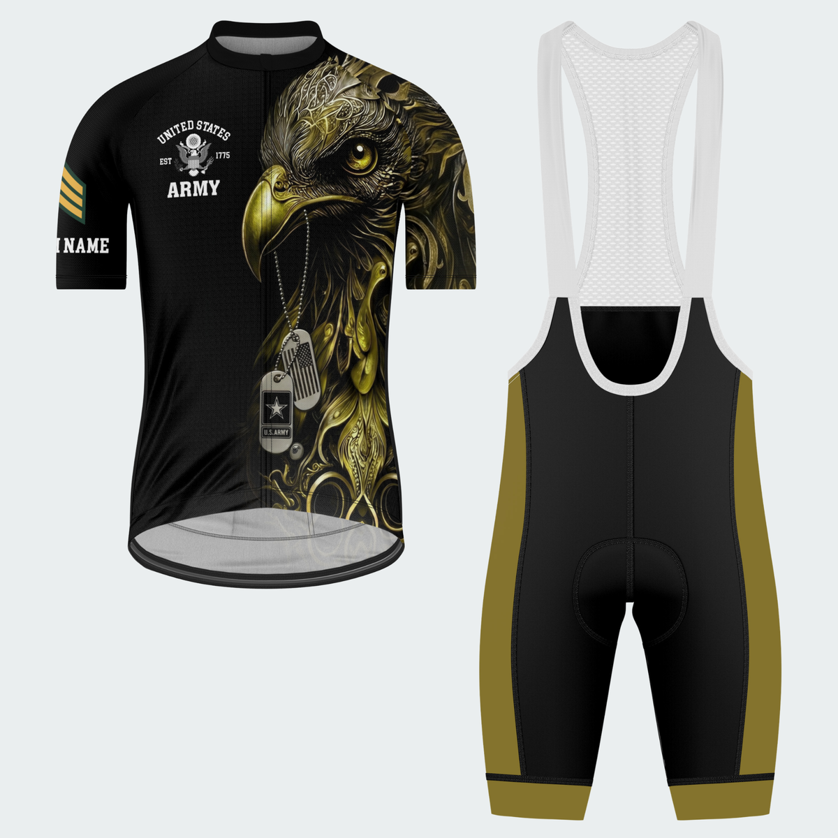 Men’s Custom Proud Veteran Eagle Cycling Jersey & Kit