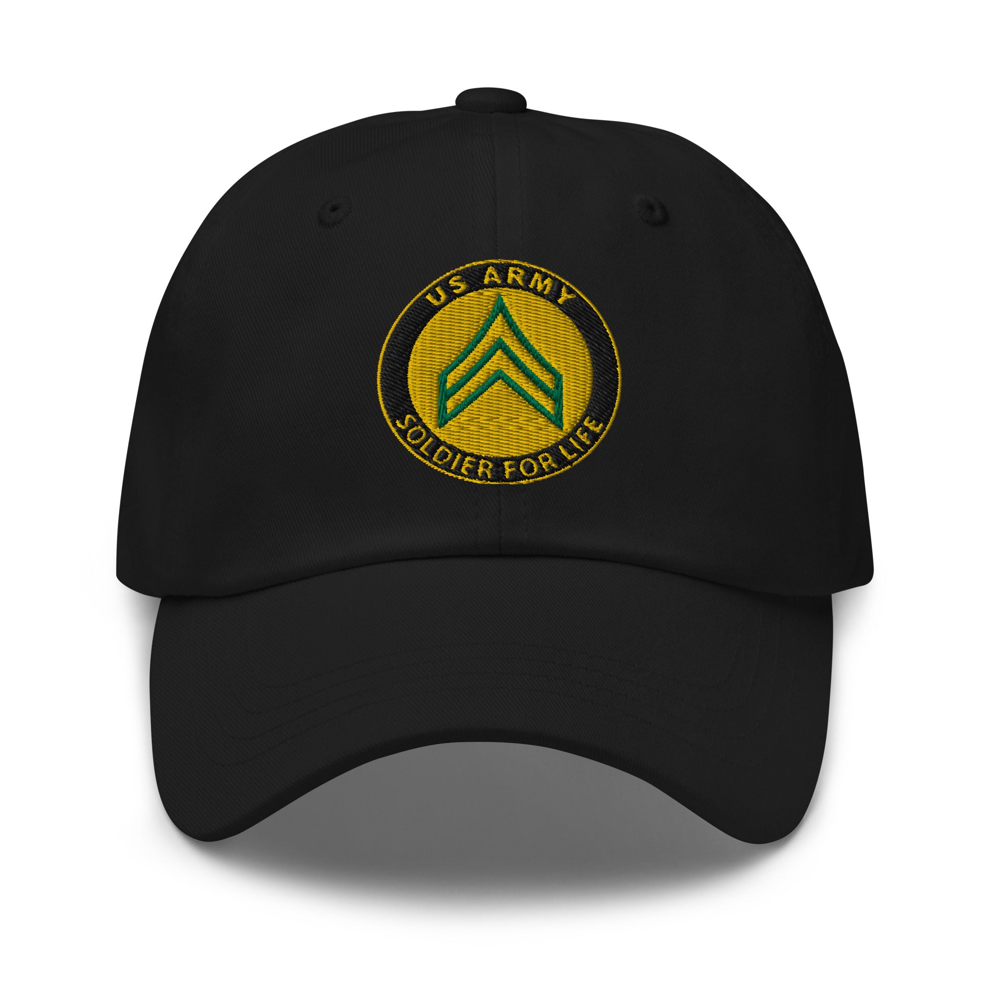 US Army E-4 Corporal E4 CPL Soldier For Life Embroidered Dad Hat