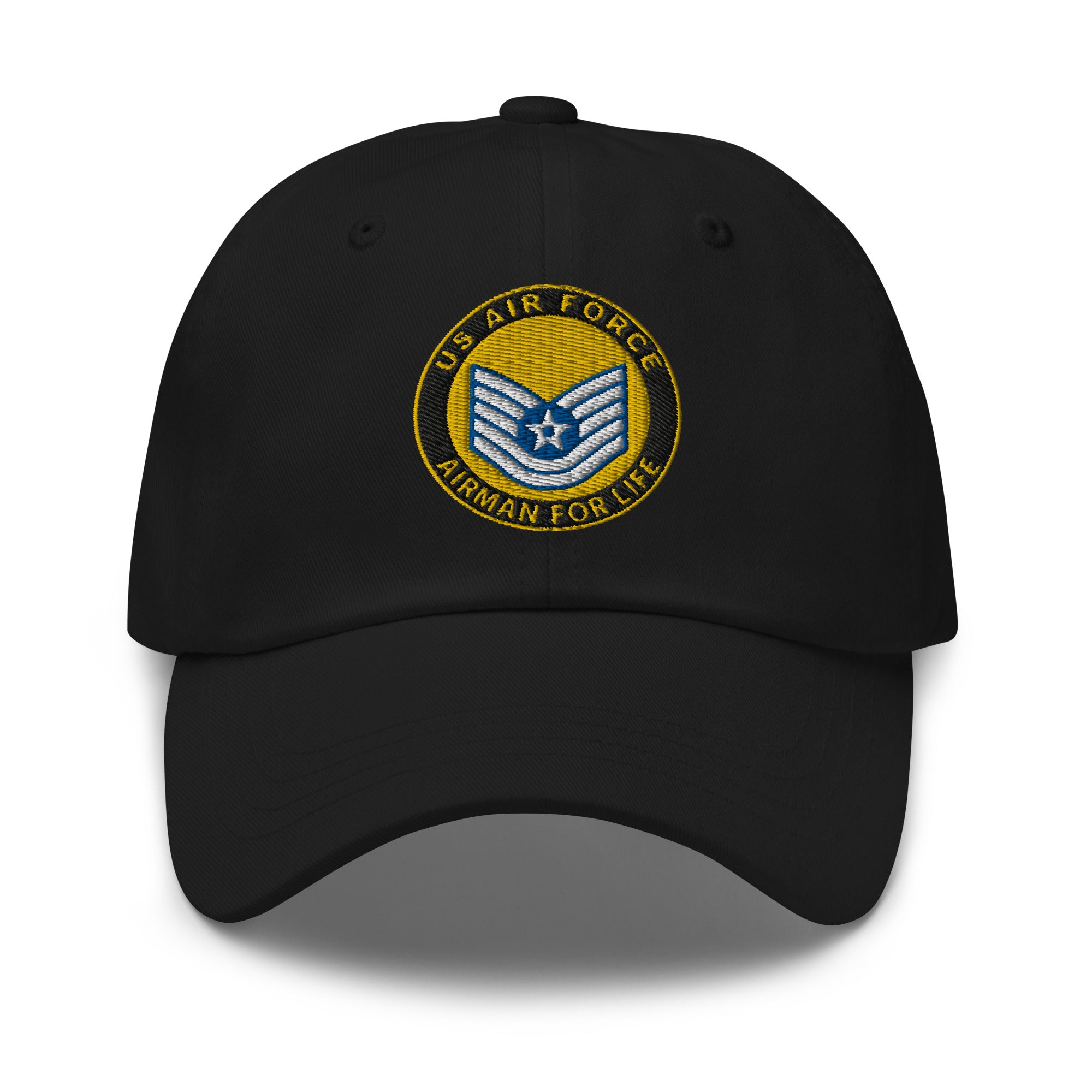 US Air Force E-6 Technical Sergeant TSgt Airman For Life Embroidered Dad Hat