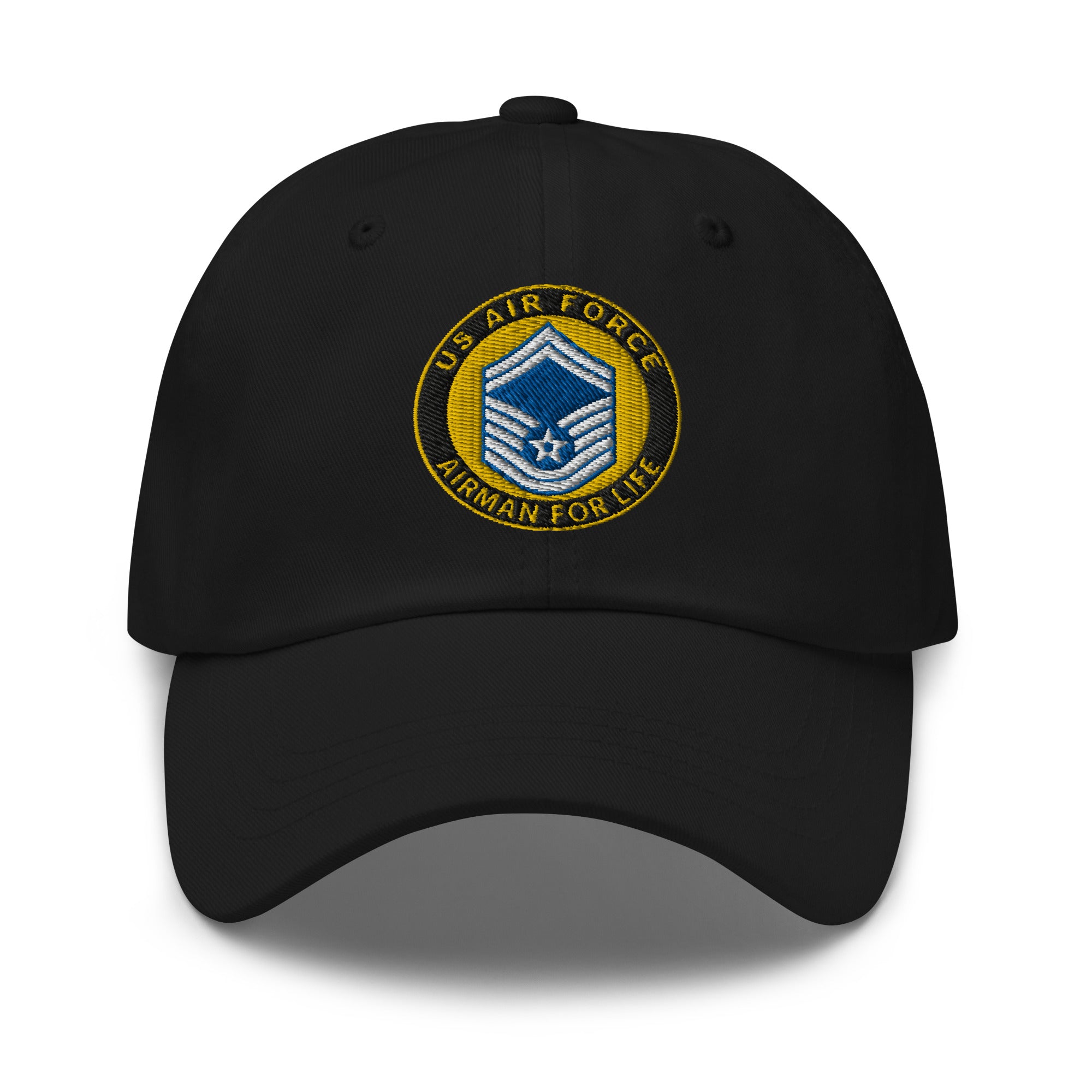 US Air Force E-8 Senior Master Sergeant SMSgt Airman For Life Embroidered Dad Hat