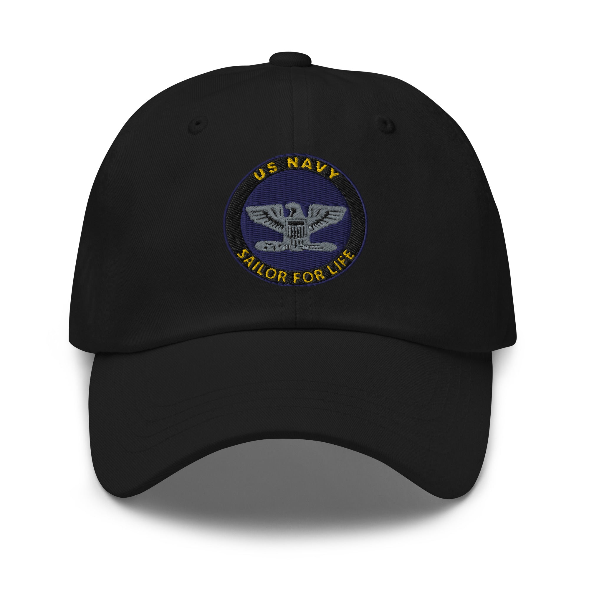 US Navy O-6 Captain O6 CAPT Senior Officer  Sailor For Life Embroidered Dad Hat