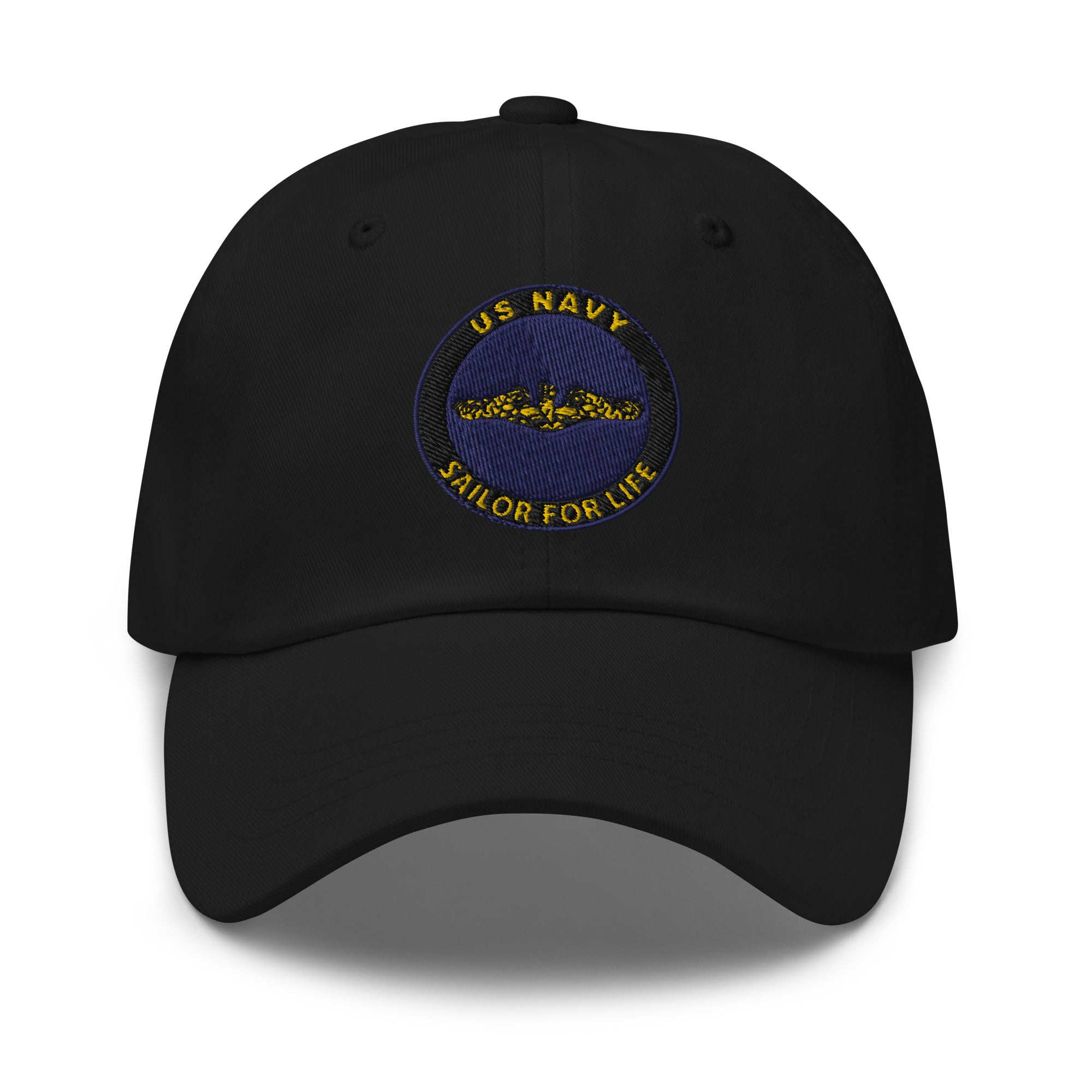 US Navy Submarine Officer Sailor For Life Embroidered Dad Hat