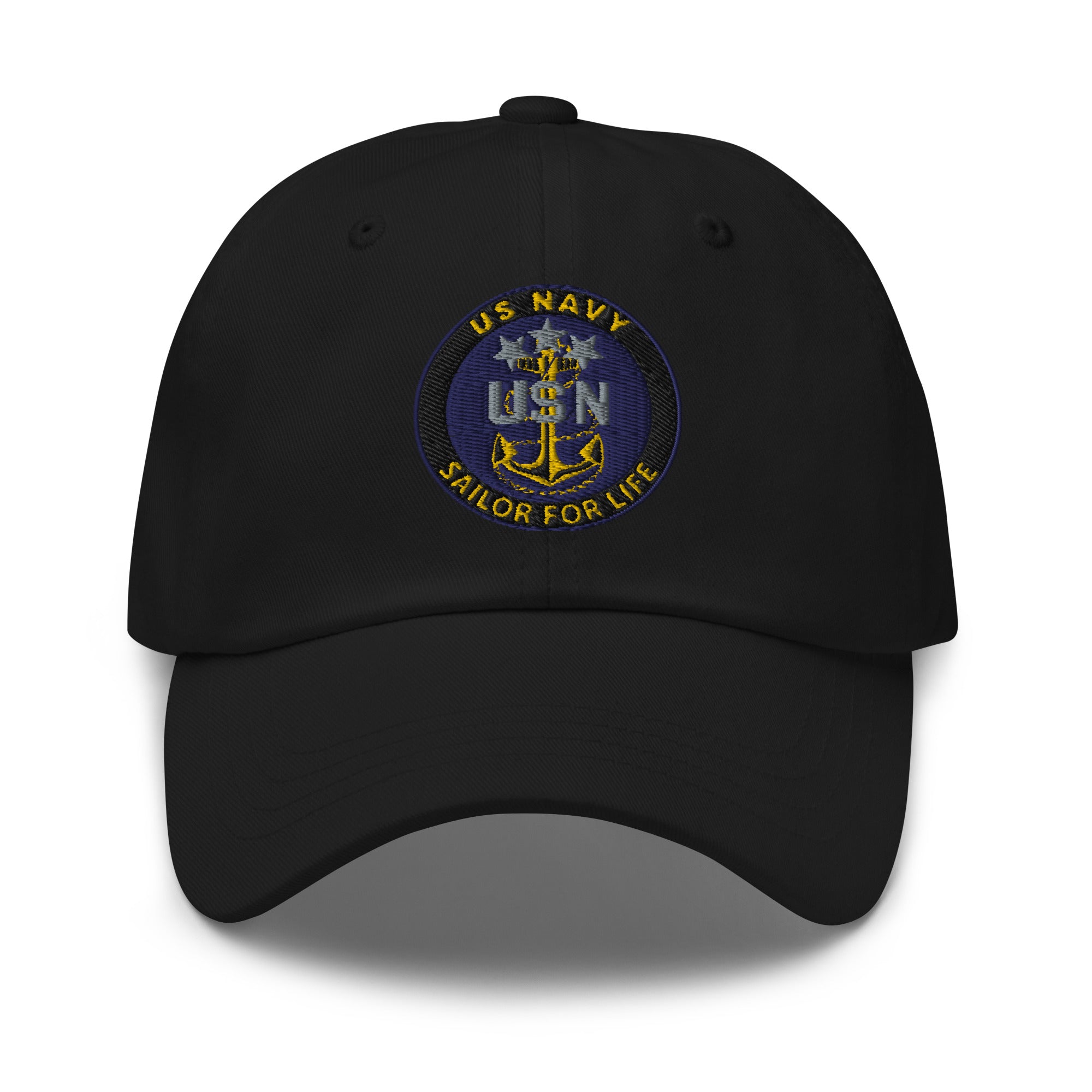 US Navy E-9 MCPON Senior Enlisted Advisor Sailor For Life Embroidered Dad Hat