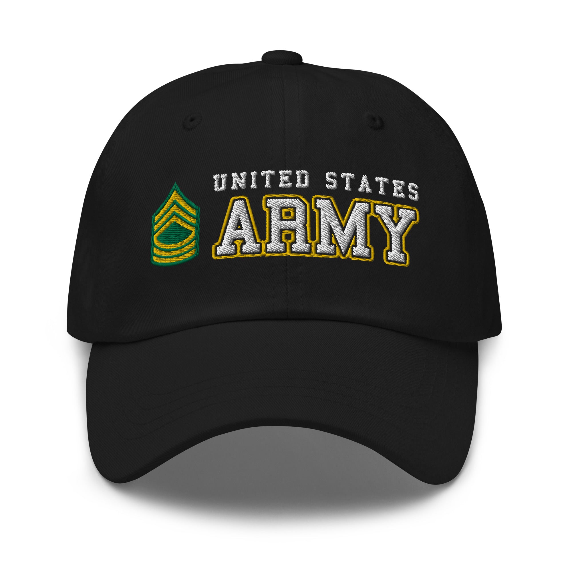 US Army E-8 Master Sergeant E8 MSG Ranks/Insignia Embroidered Dad Hat