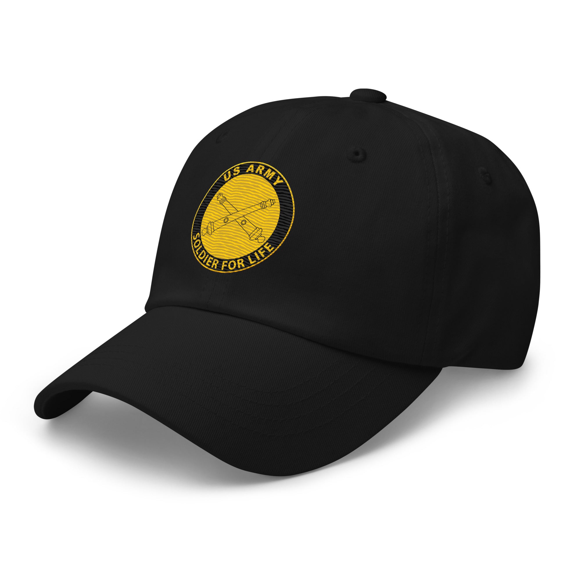 US Army Field Artillery Soldier For Life Embroidered Dad Hat