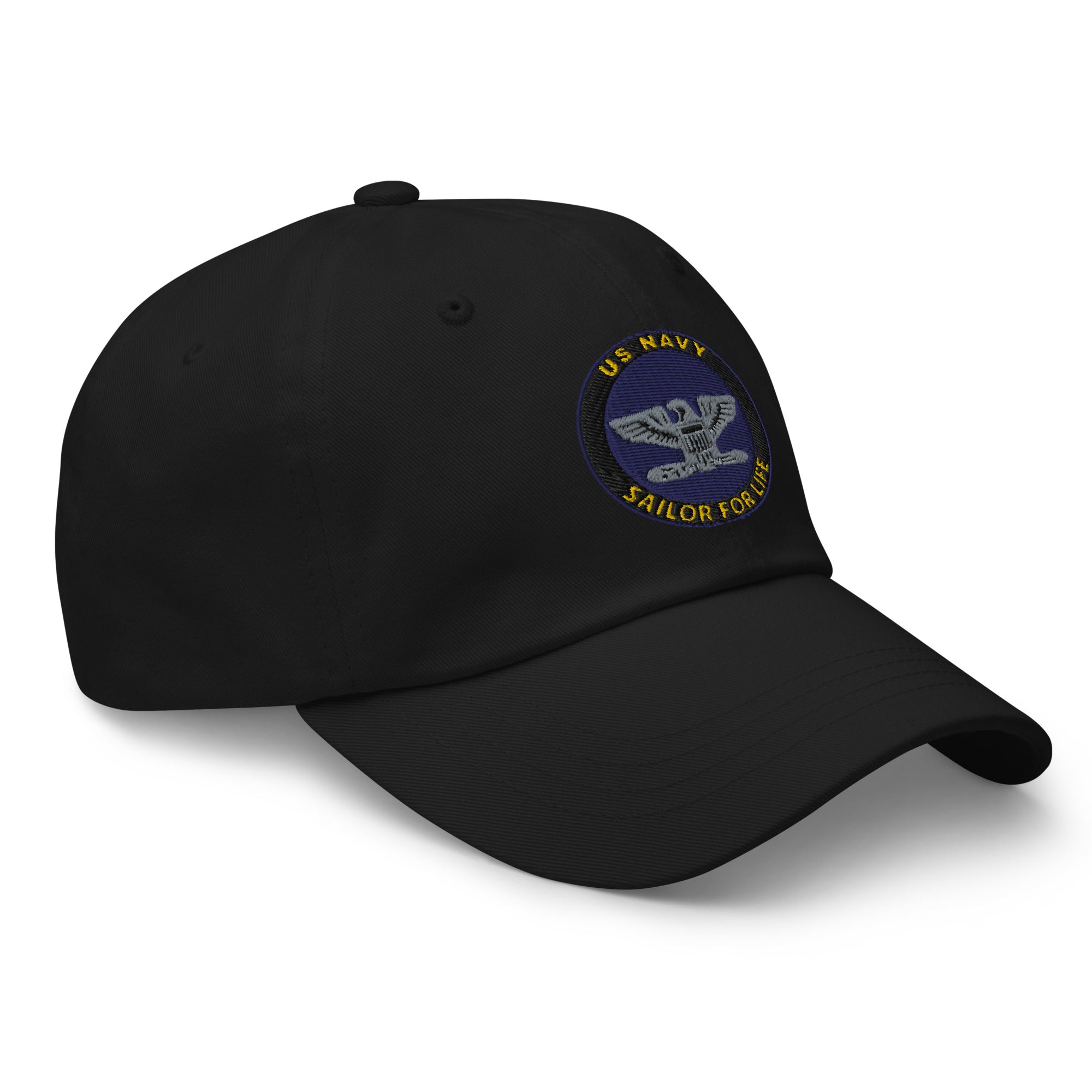 US Navy O-6 Captain O6 CAPT Senior Officer  Sailor For Life Embroidered Dad Hat