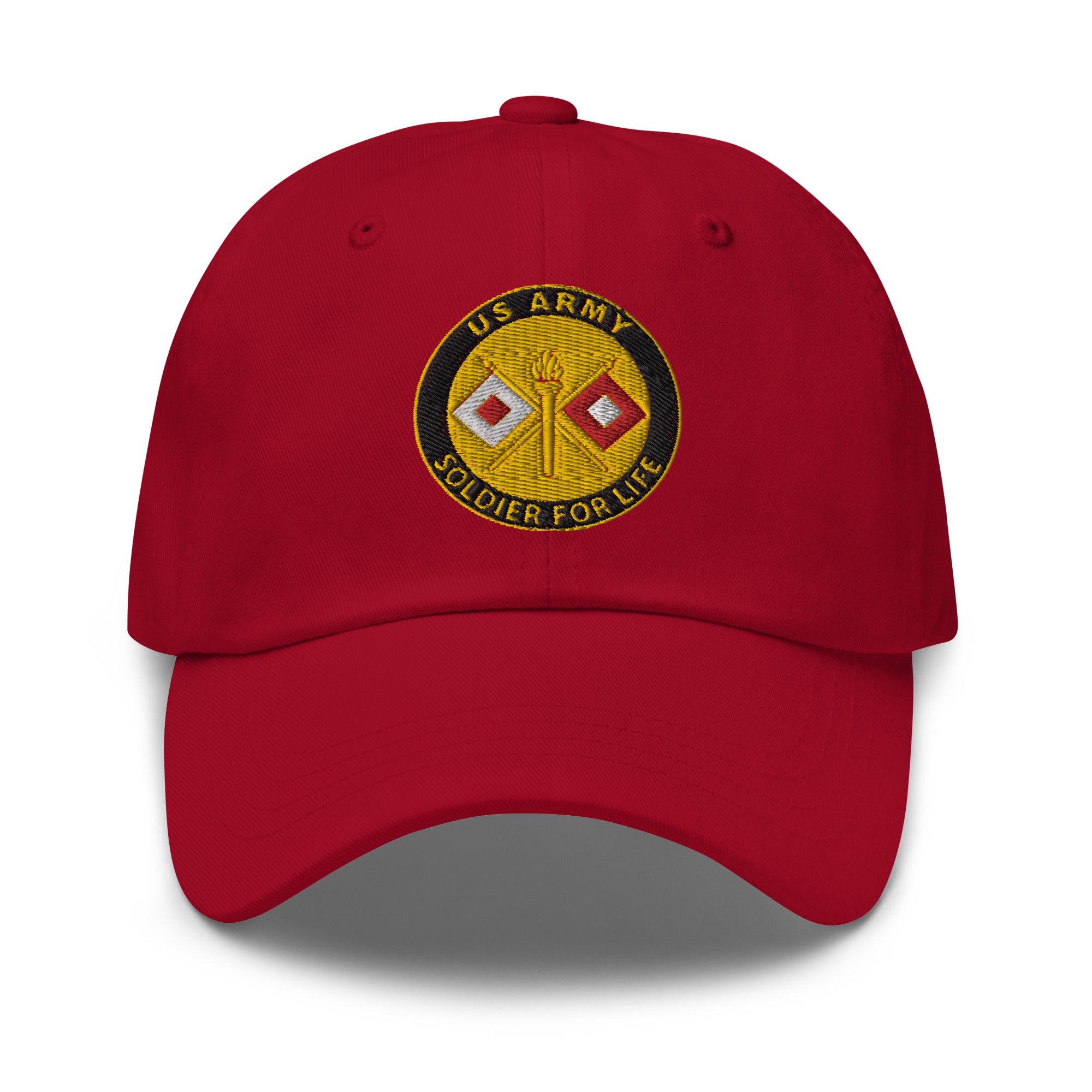 US Army Signal Corps Soldier For Life Embroidered Dad Hat