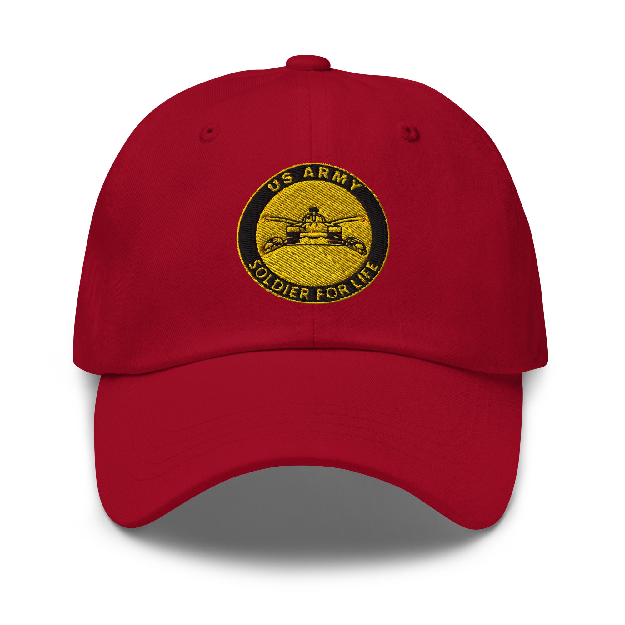 US Army Armor Soldier For Life Embroidered Dad Hat