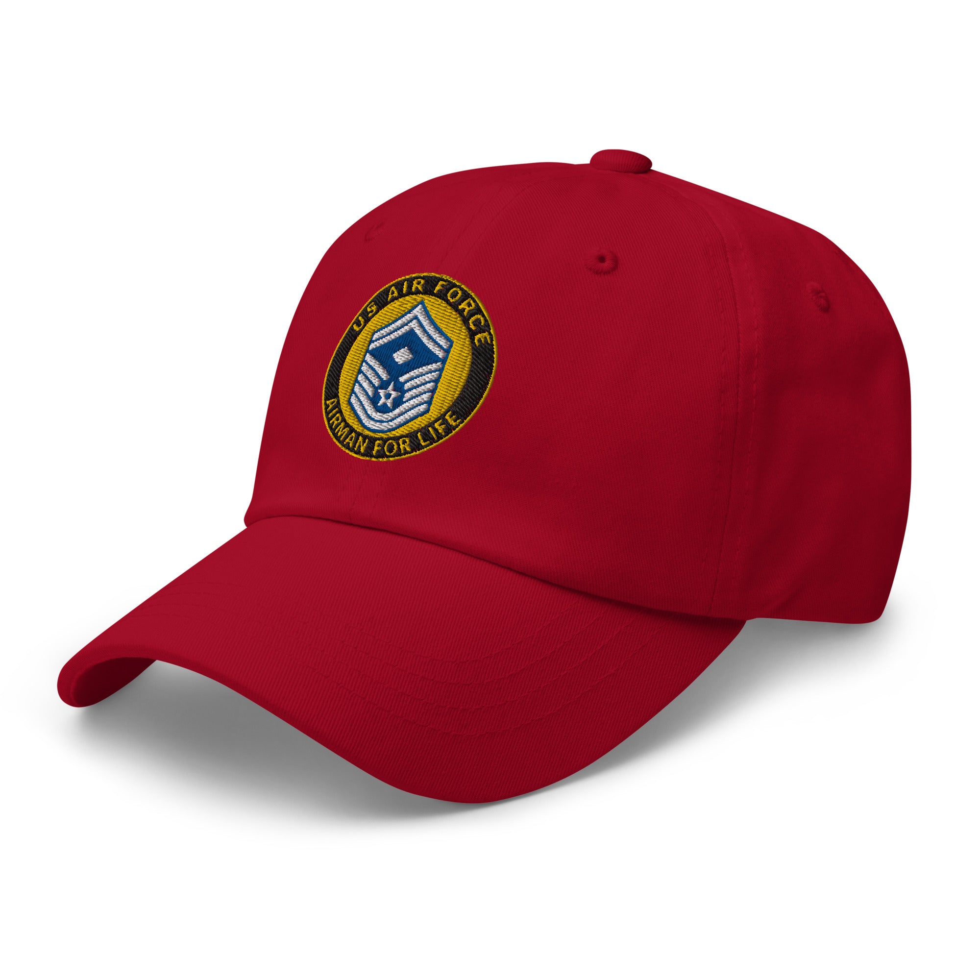 US Air Force E-8 First sergeant Airman For Life Embroidered Dad Hat