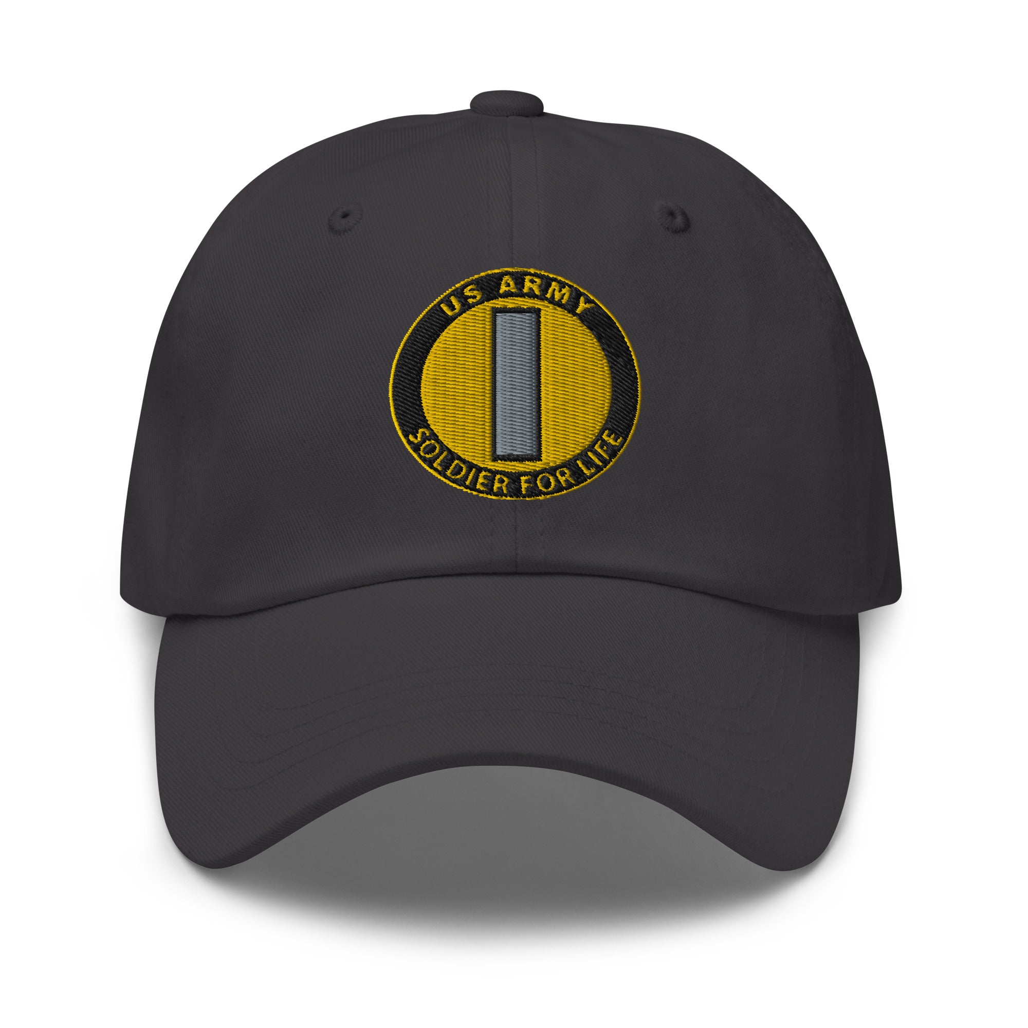 US Army O-2 First Lieutenant O2 1LT Commissioned Officer  Soldier For Life Embroidered Dad Hat