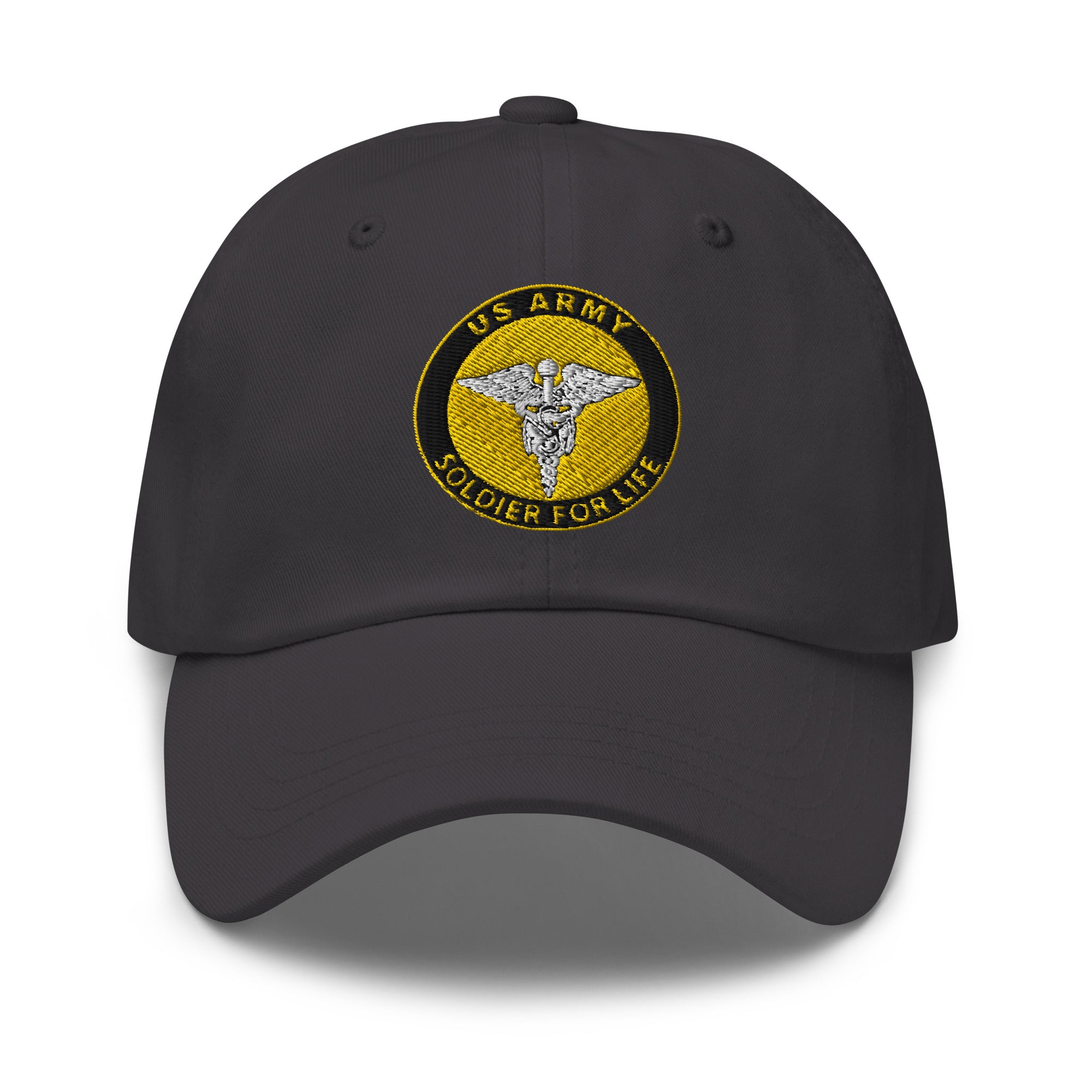 US Army Medical Service Corps Soldier For Life Embroidered Dad Hat