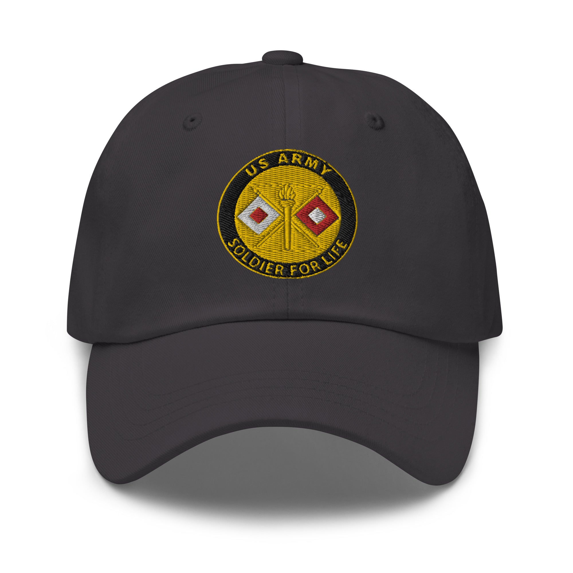 US Army Signal Corps Soldier For Life Embroidered Dad Hat