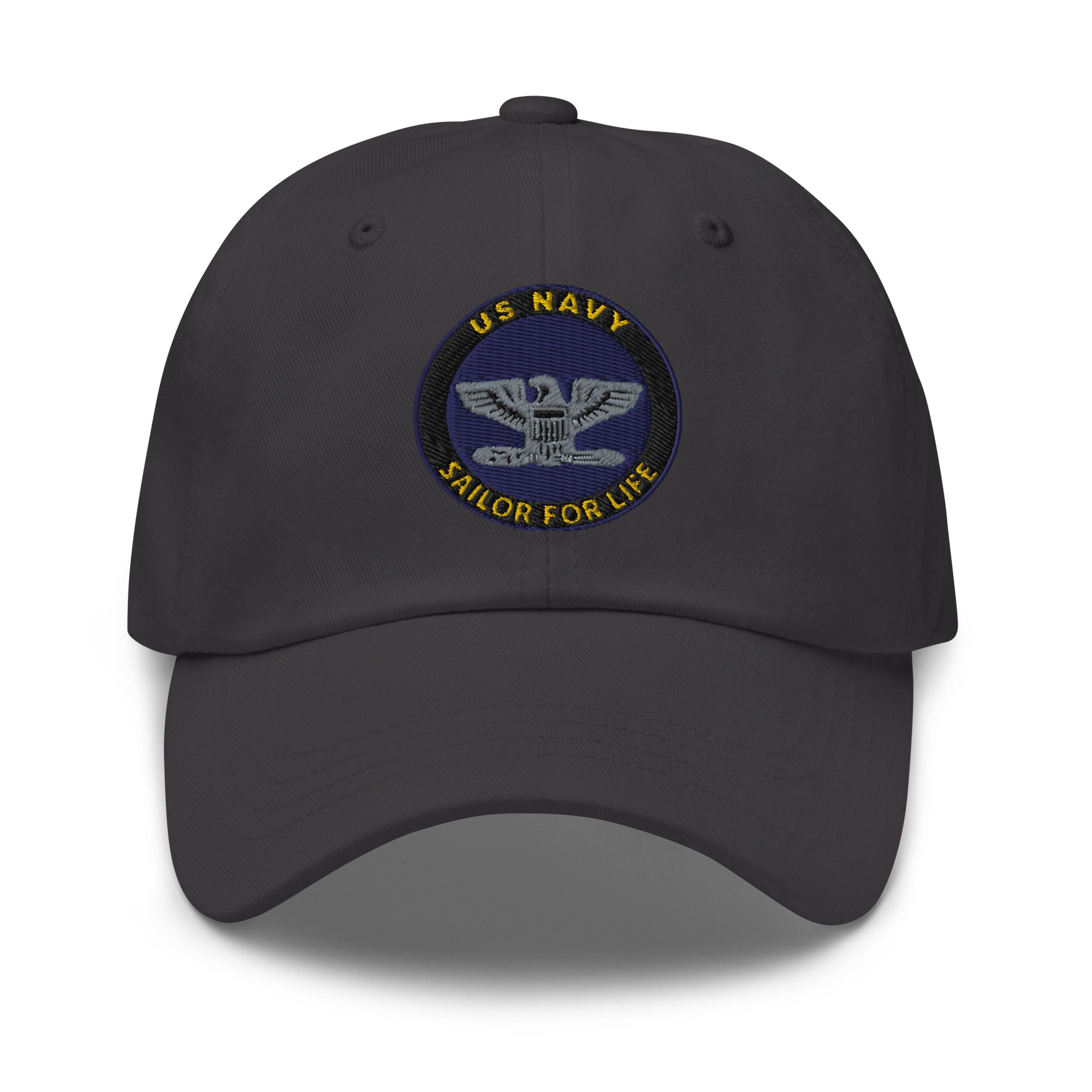 US Navy O-6 Captain O6 CAPT Senior Officer  Sailor For Life Embroidered Dad Hat