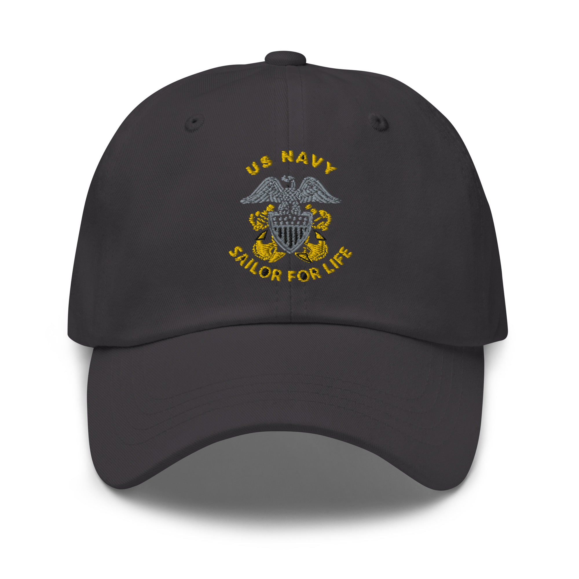 US Navy Officer Cap Device Sailor For Life Embroidered Dad Hat