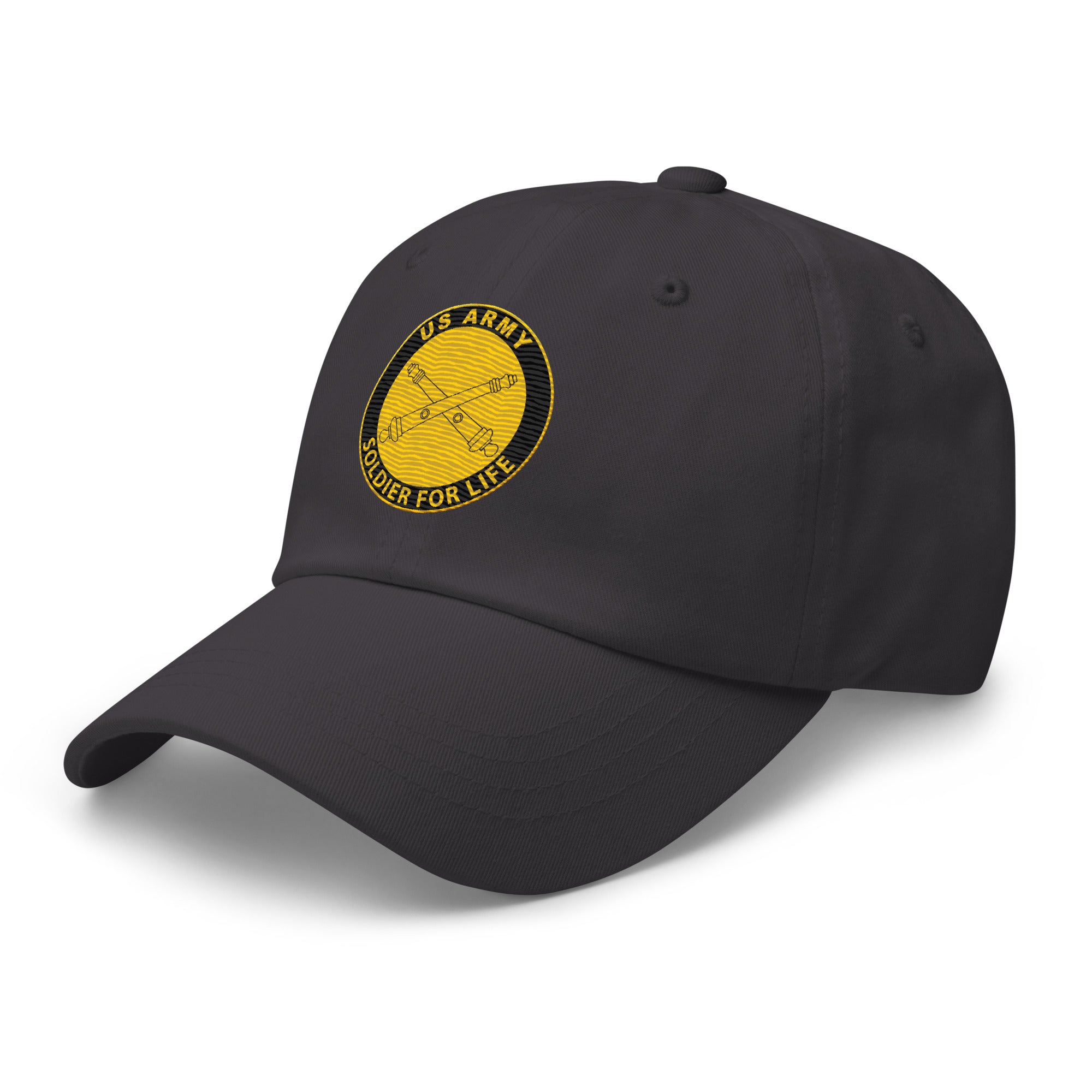 US Army Field Artillery Soldier For Life Embroidered Dad Hat