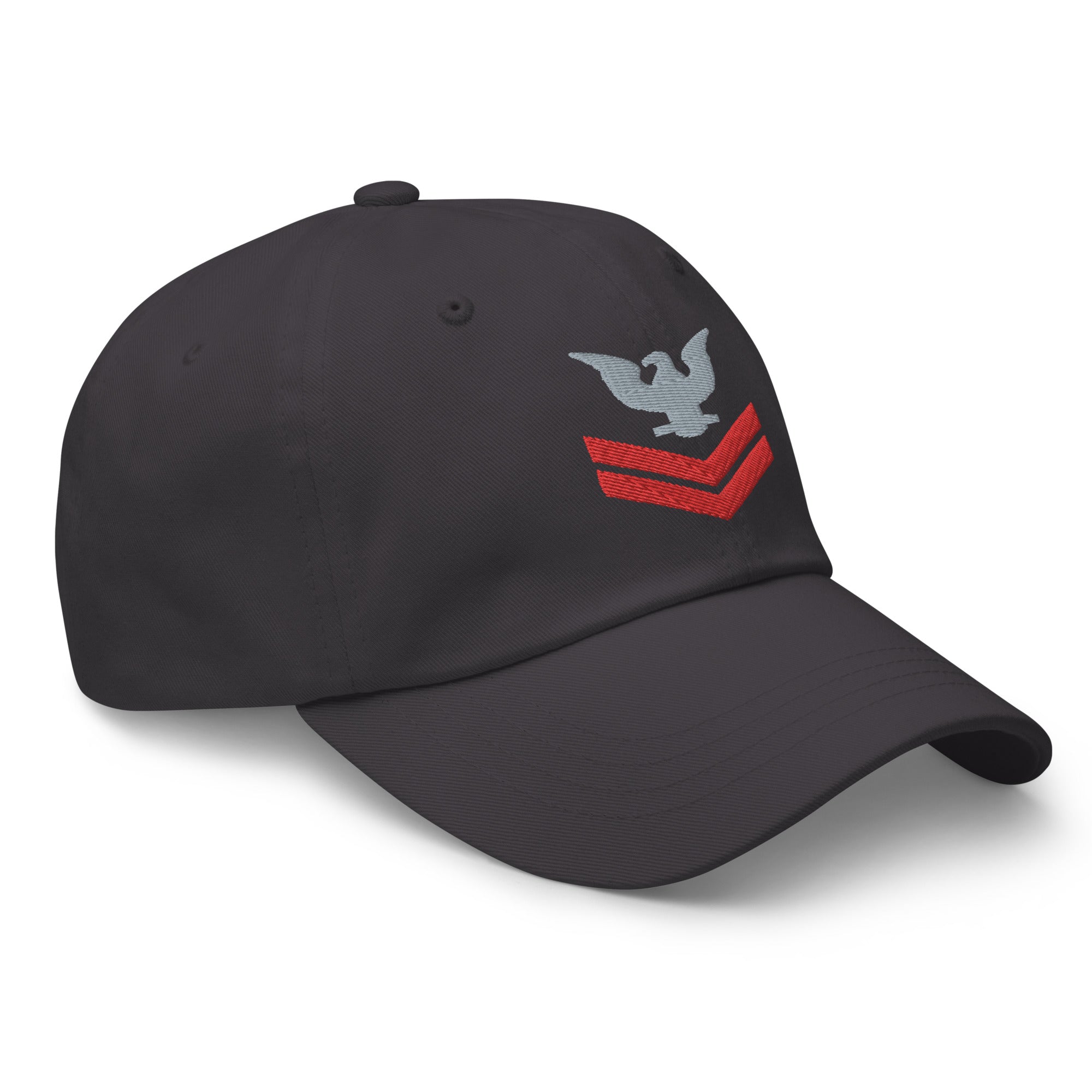 US Navy E-5 Red Stripe Insignia Embroidered Dad Hat