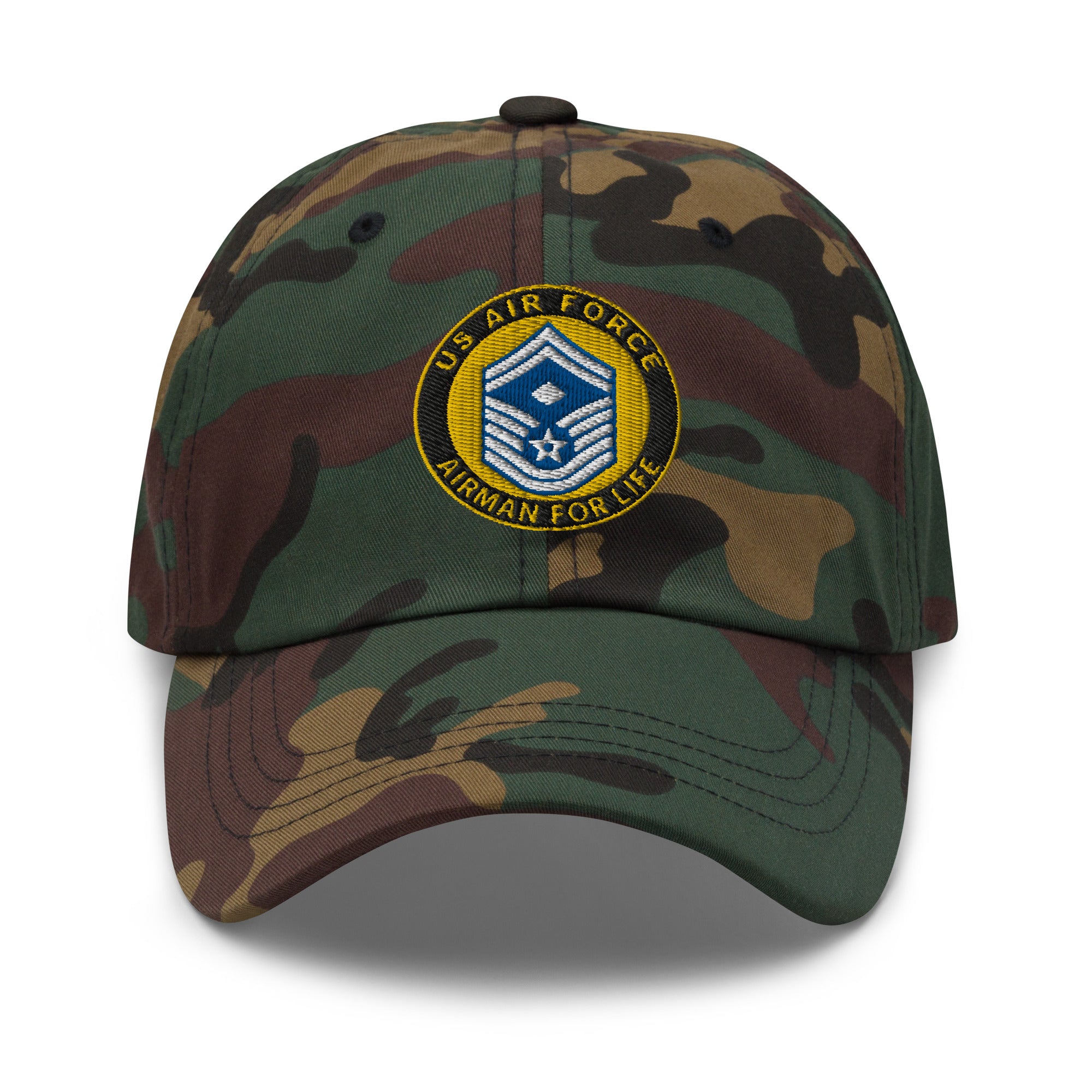 US Air Force E-8 First sergeant Airman For Life Embroidered Dad Hat