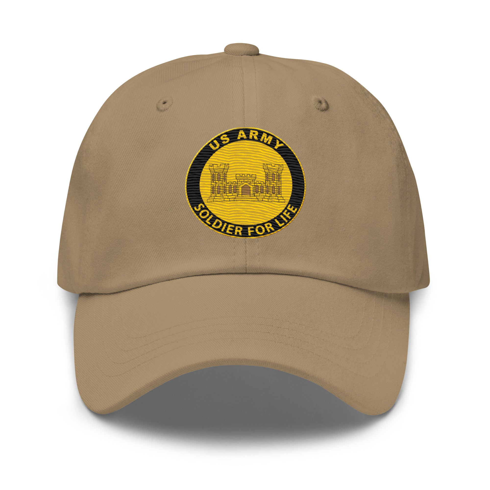 US Army Engineers Soldier For Life Embroidered Dad Hat