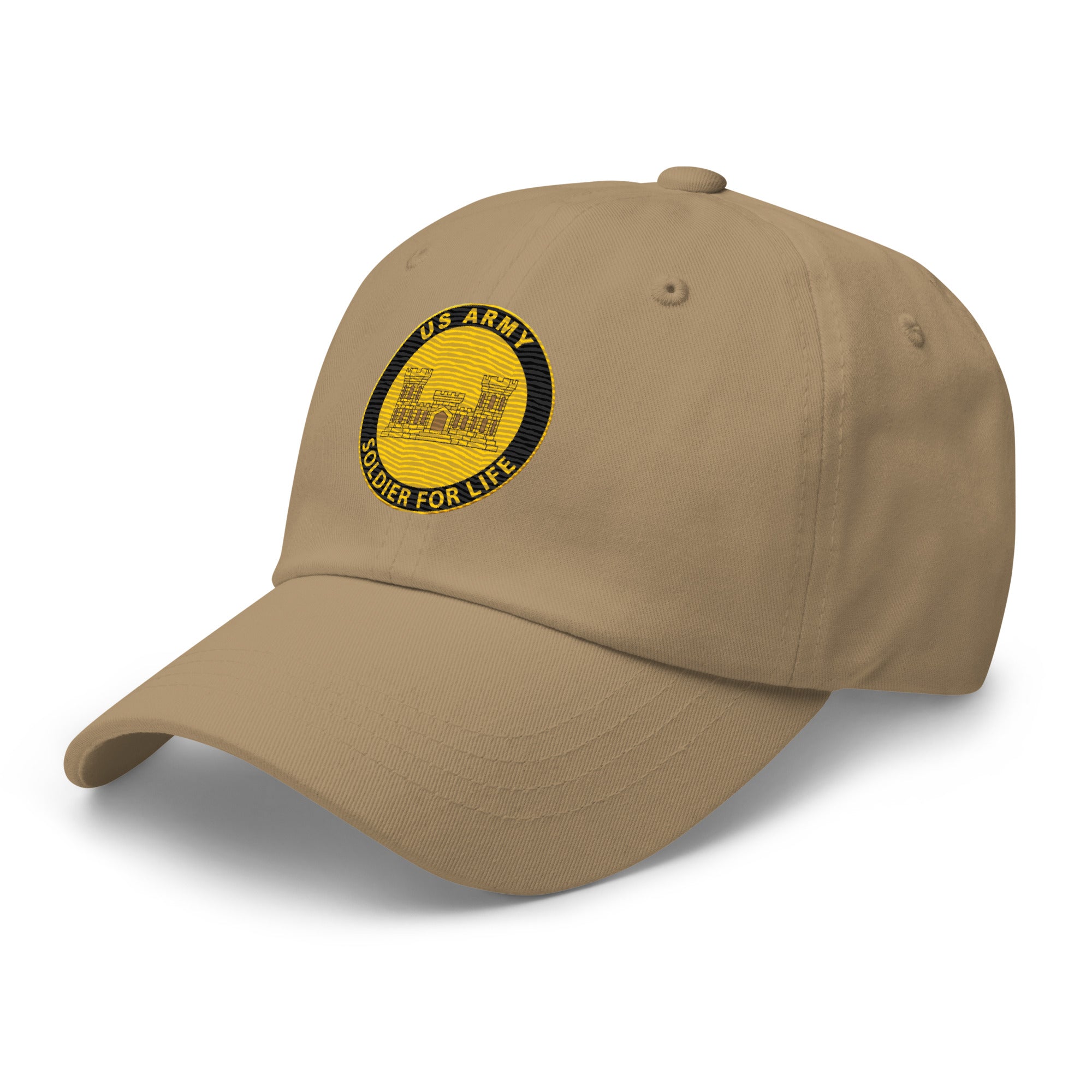 US Army Engineers Soldier For Life Embroidered Dad Hat