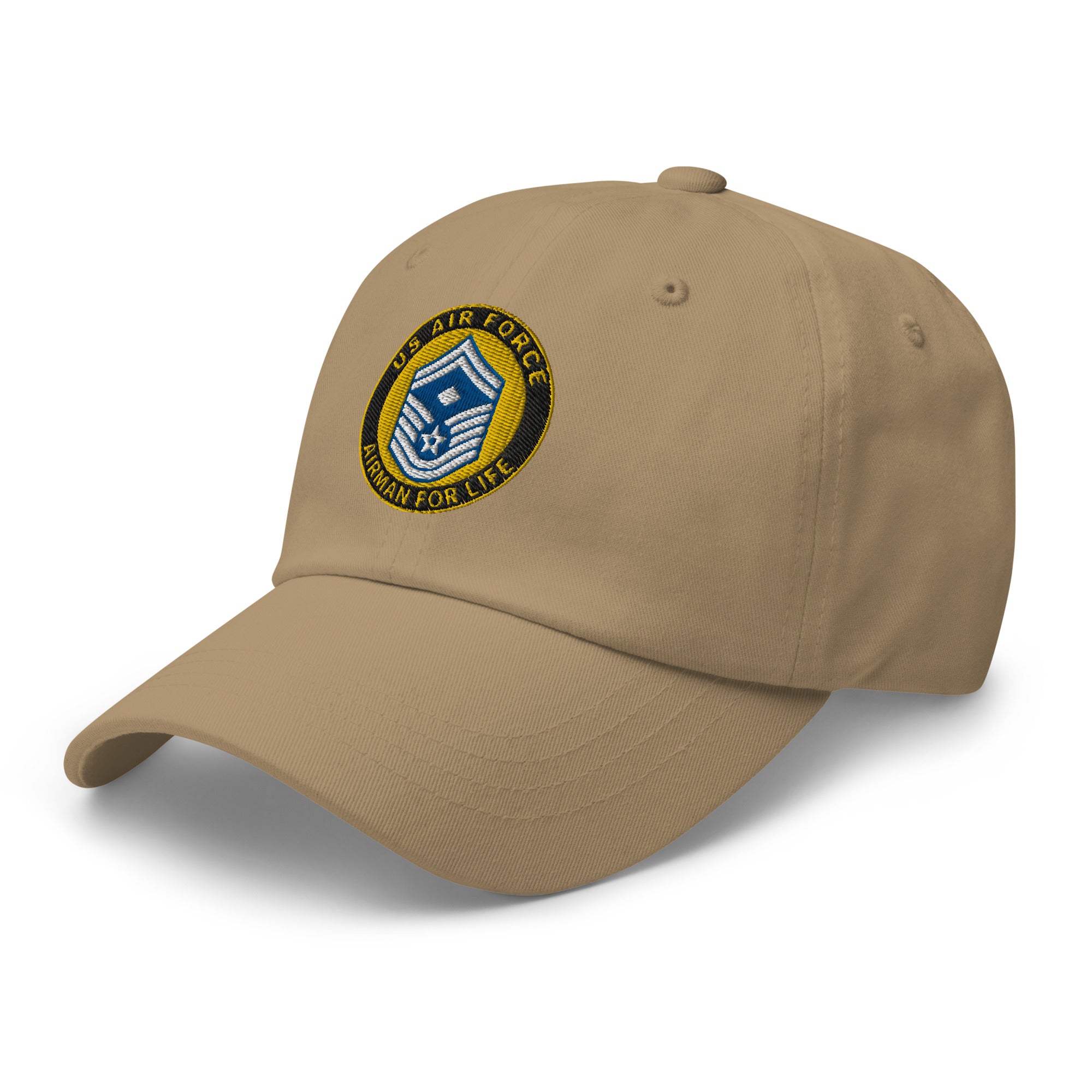 US Air Force E-8 First sergeant Airman For Life Embroidered Dad Hat