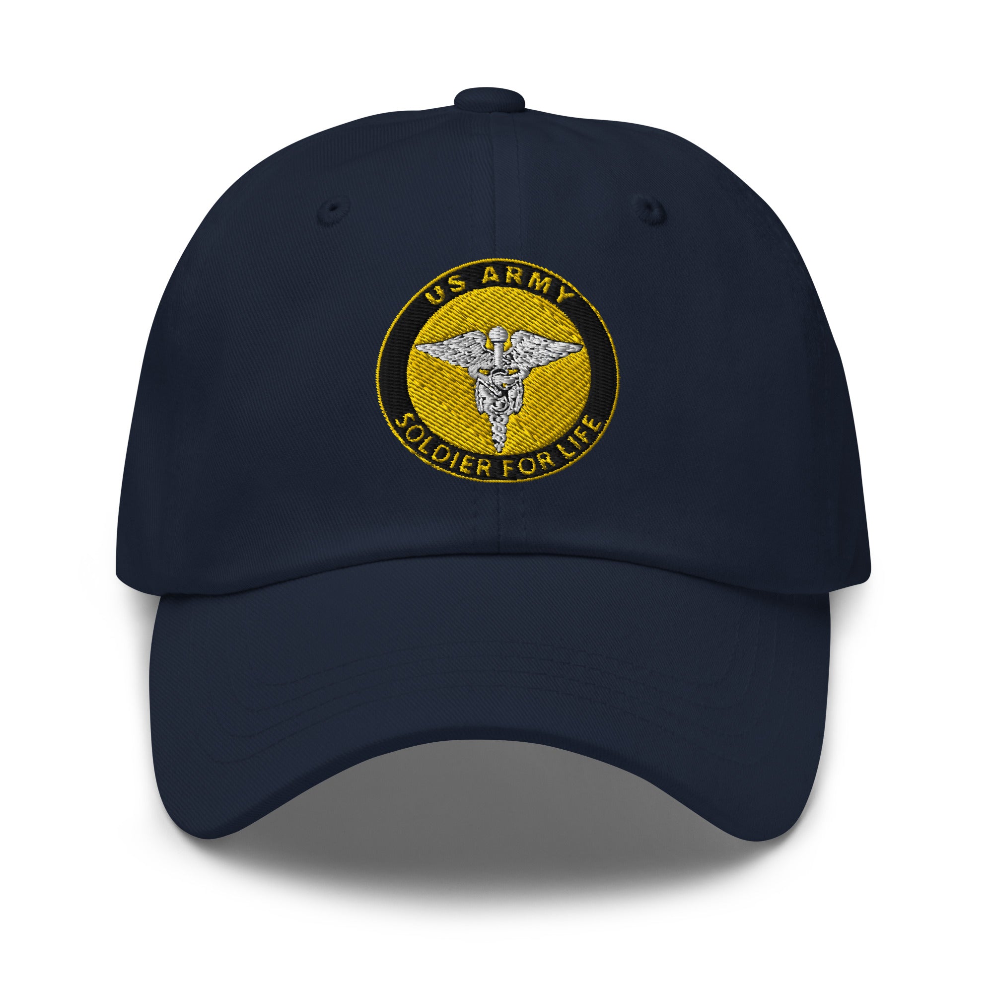 US Army Medical Service Corps Soldier For Life Embroidered Dad Hat