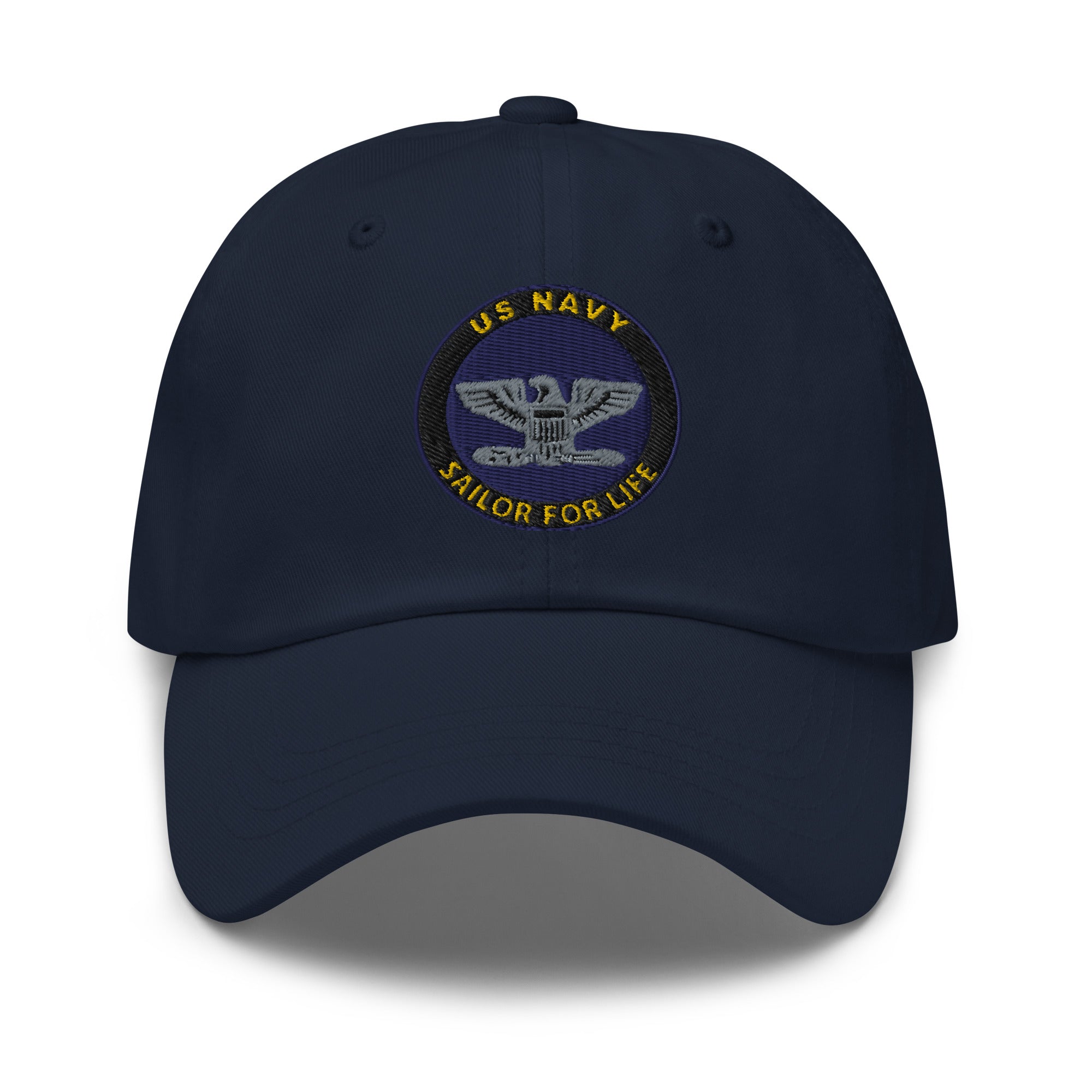 US Navy O-6 Captain O6 CAPT Senior Officer  Sailor For Life Embroidered Dad Hat