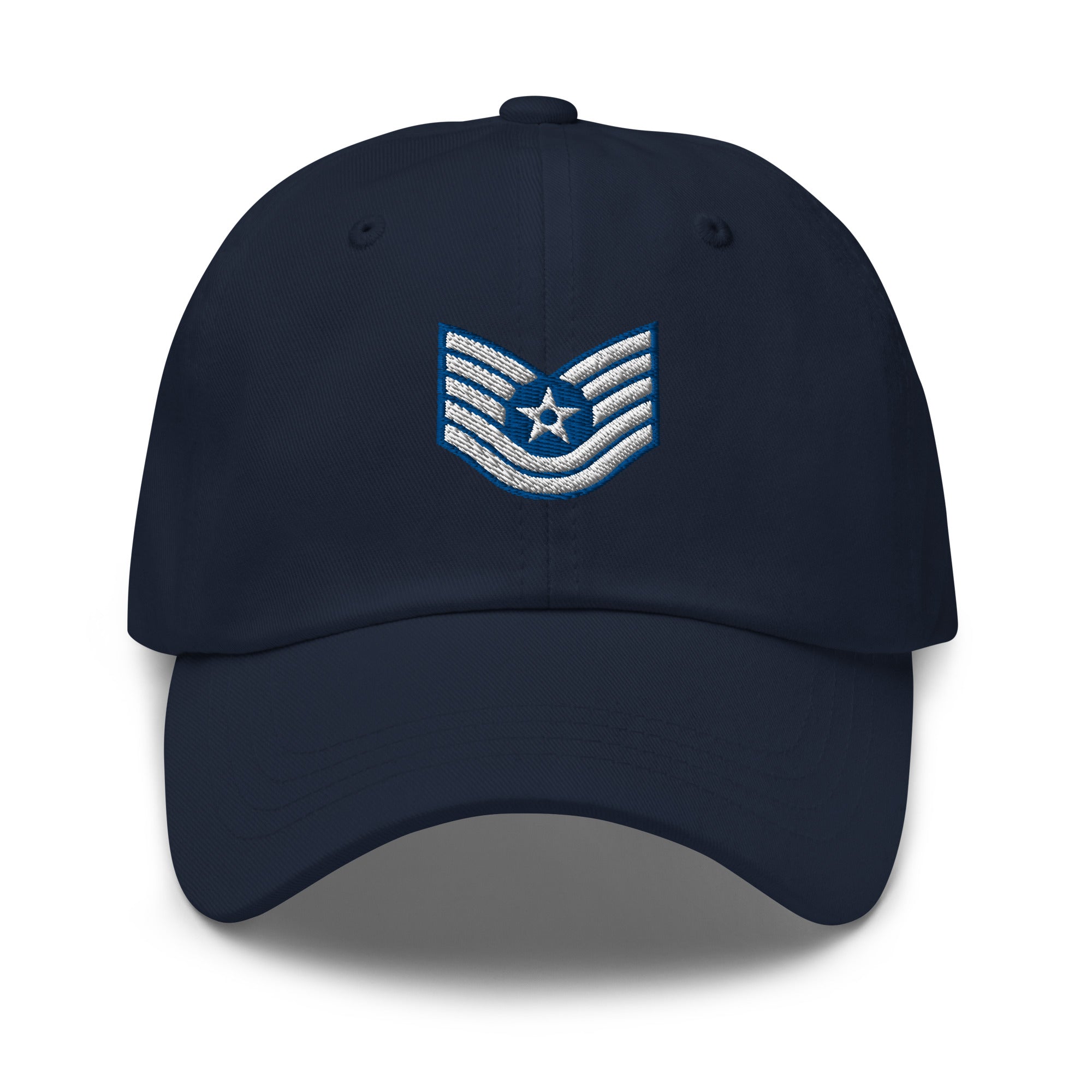 US Air Force E-6 Technical Sergeant TSgt Insignia Embroidered Dad Hat