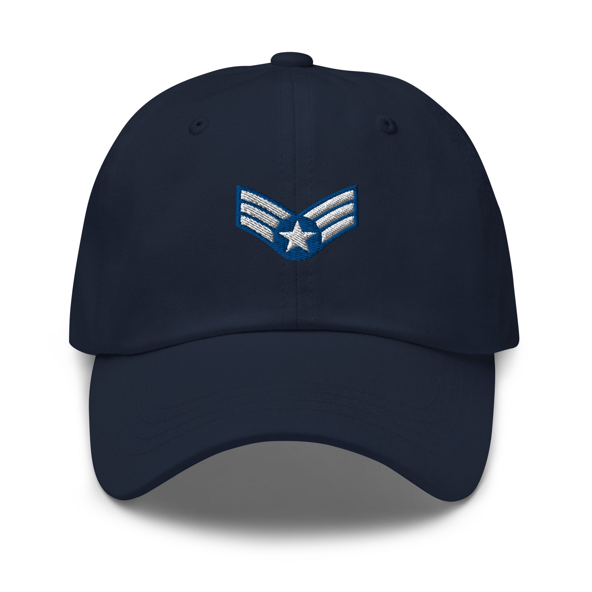 US Air Force E-4 Buck Sergeant Insignia Embroidered Dad Hat