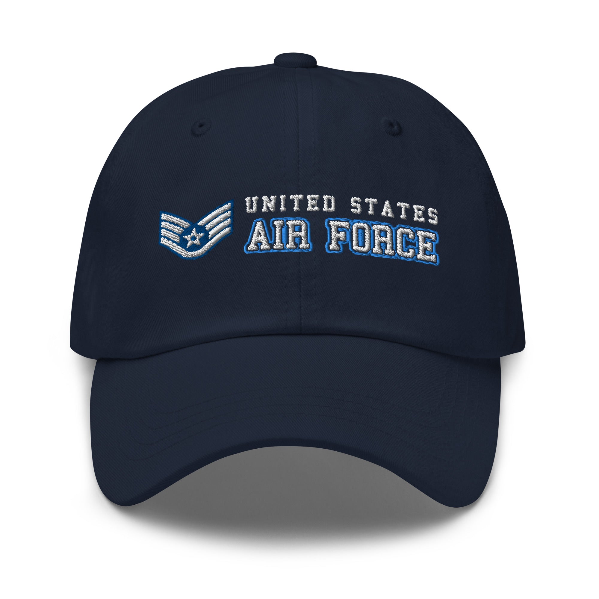 US Air Force E-5 Staff Sergeant SSgt Ranks/Insignia Embroidered Dad Hat