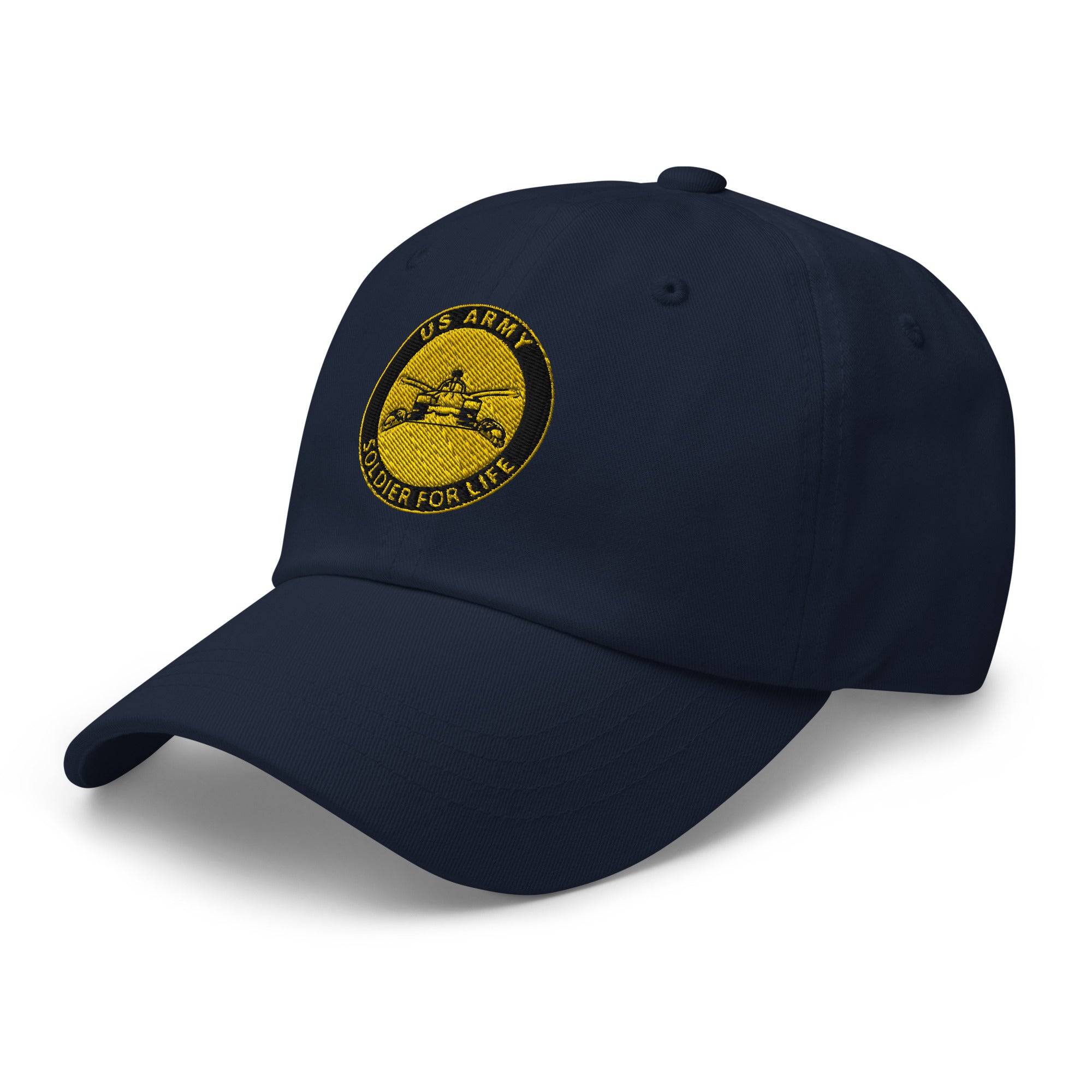 US Army Armor Soldier For Life Embroidered Dad Hat