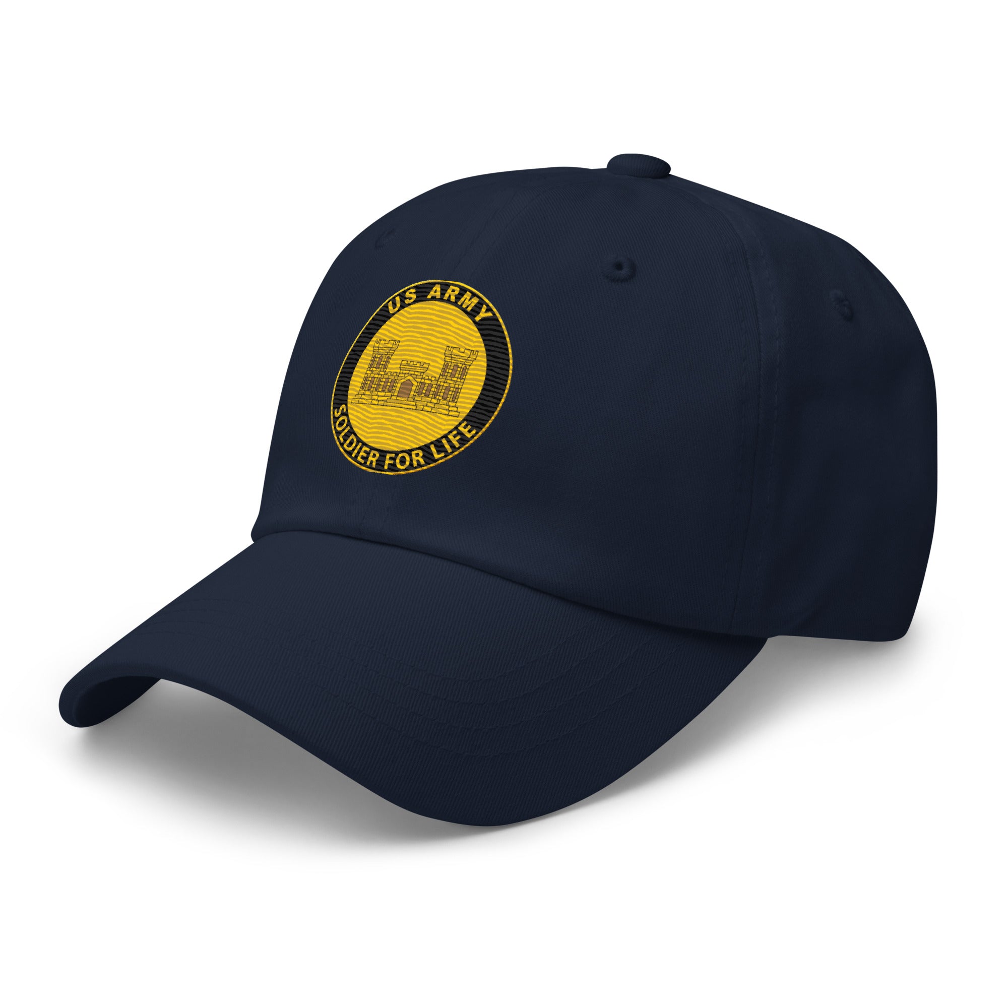 US Army Engineers Soldier For Life Embroidered Dad Hat