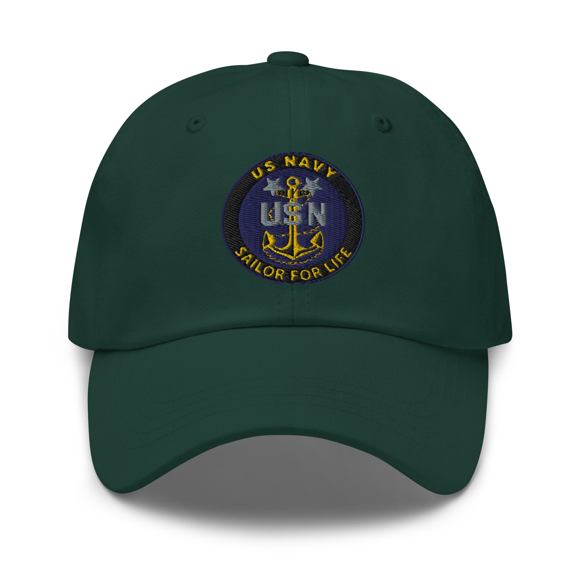 US Navy E-9 MCPO Sailor For Life Embroidered Dad Hat