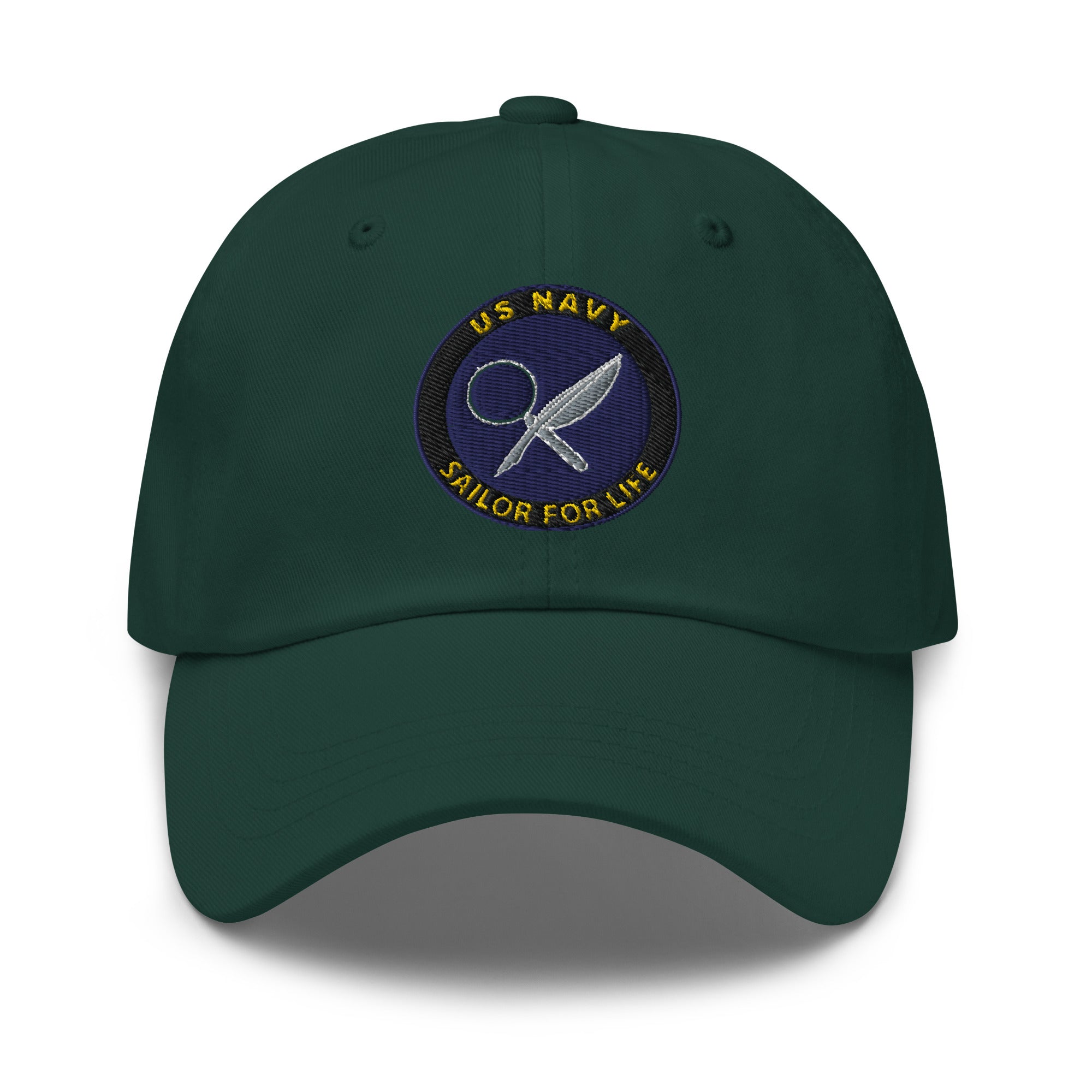 US Navy Intelligence Specialist Navy IS Sailor For Life Embroidered Dad Hat