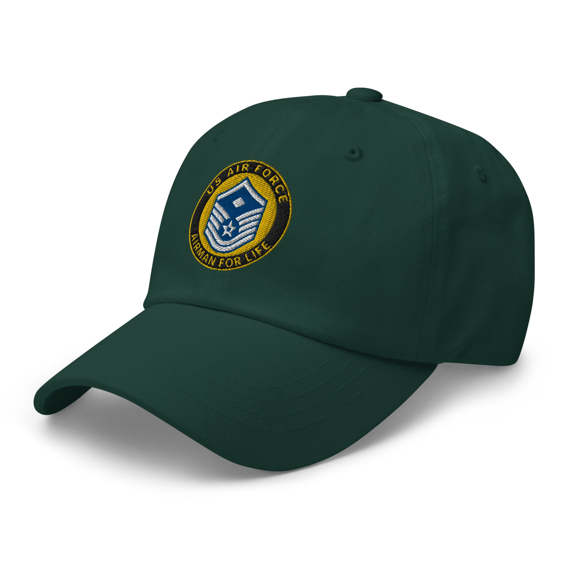 US Air Force E-7 First sergeant Airman For Life Embroidered Dad Hat