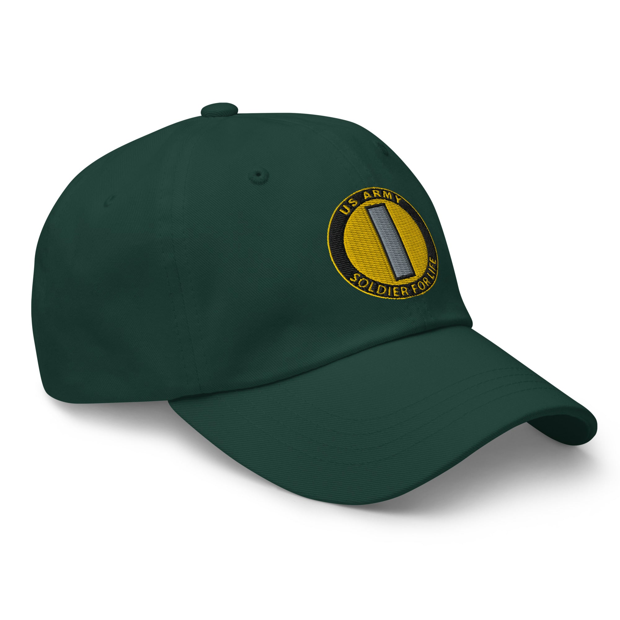 US Army O-2 First Lieutenant O2 1LT Commissioned Officer  Soldier For Life Embroidered Dad Hat