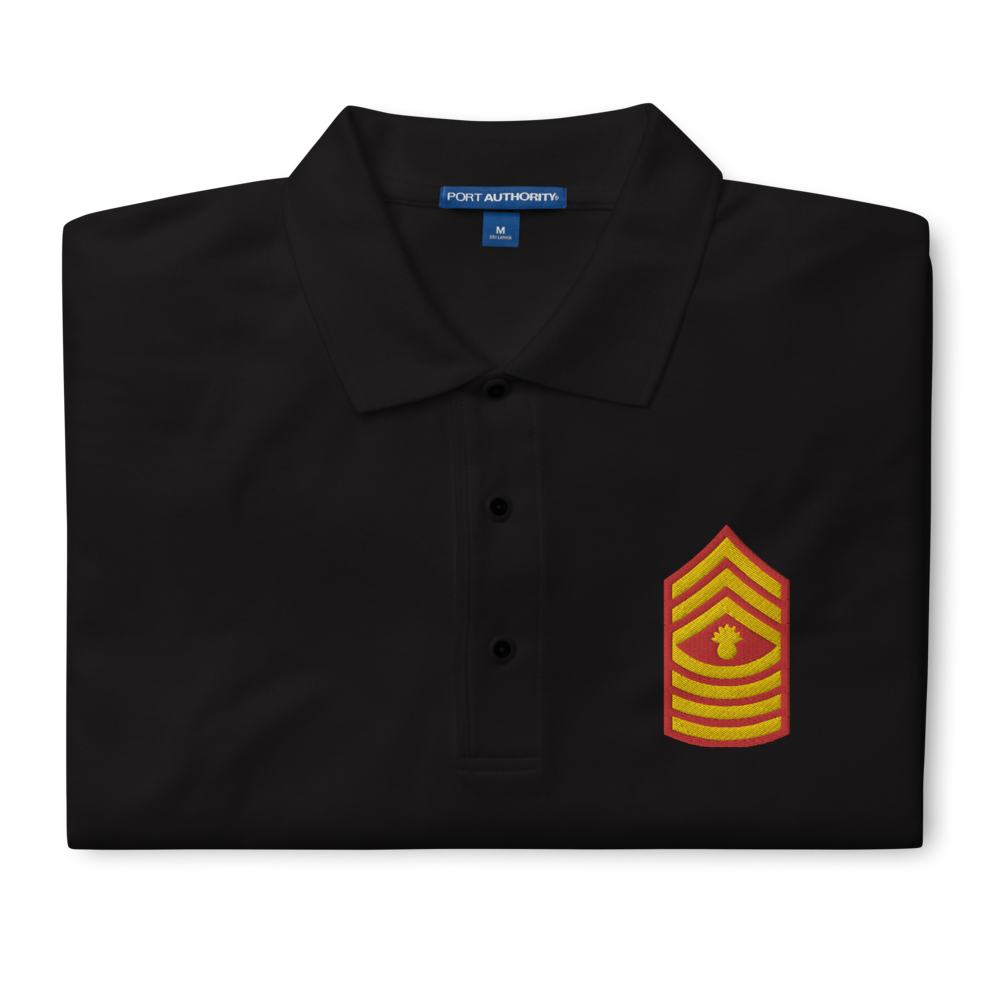 Custom US Marine Corps Ranks, Insignia Embroidered Port Authority Polo Shirt