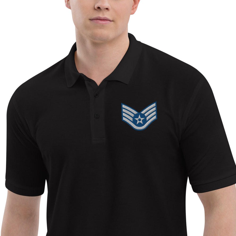 Custom US Air Force Ranks, Insignia Embroidered Port Authority Polo Shirt