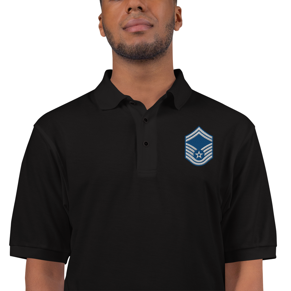 Custom US Air Force Ranks, Insignia Embroidered Port Authority Polo Shirt