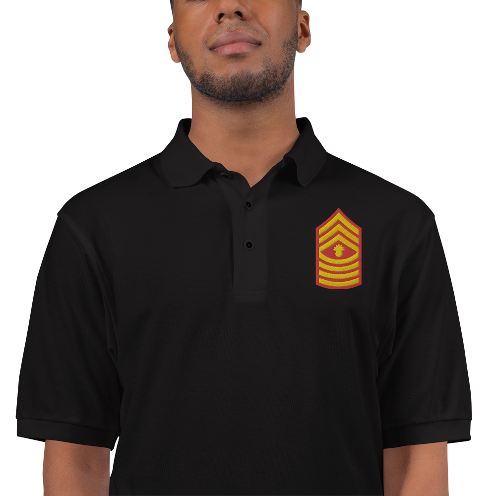 Custom US Marine Corps Ranks, Insignia Embroidered Port Authority Polo Shirt