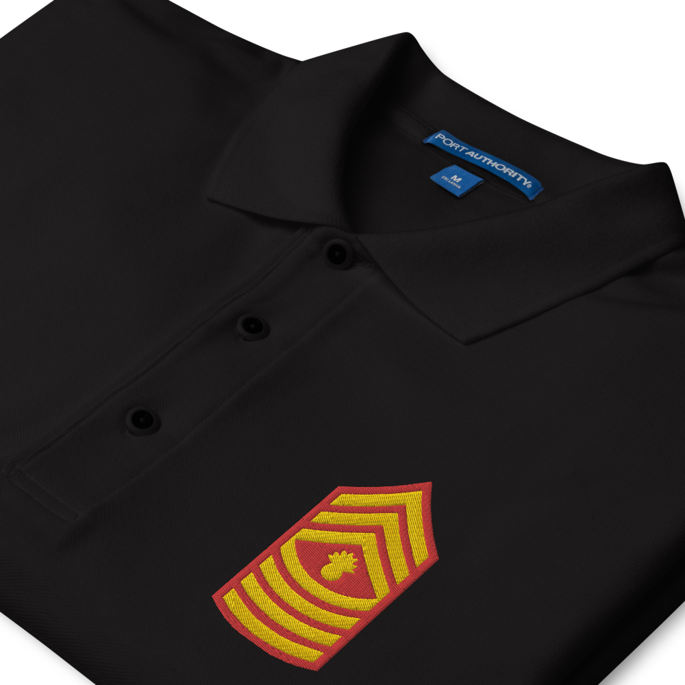 Custom US Marine Corps Ranks, Insignia Embroidered Port Authority Polo Shirt