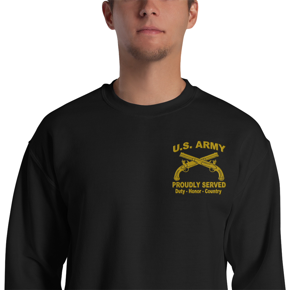 Custom US Army Ranks, Insignia Core Values Embroidered Unisex Sweatshirt