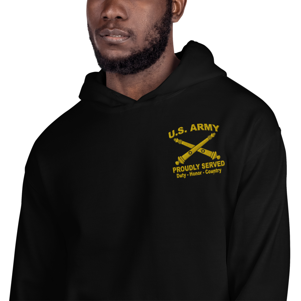 Custom US Army Ranks, Insignia Core Values Embroidered Unisex Hoodie