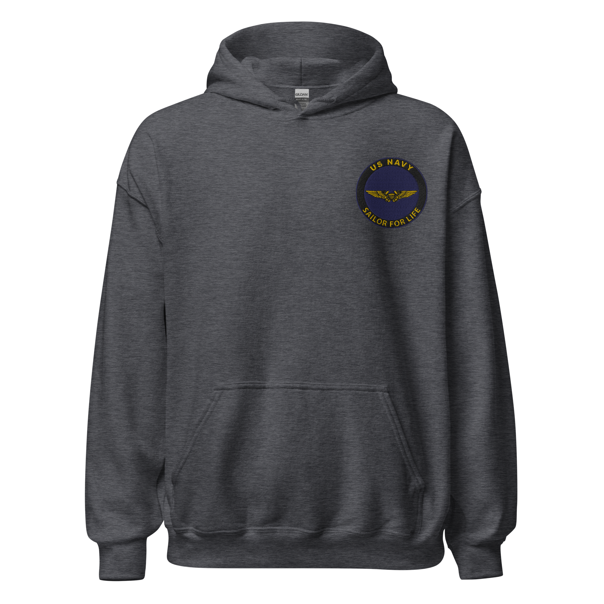 Custom US Navy Ranks, Insignia Sailor For Life Embroidered Unisex Hoodie