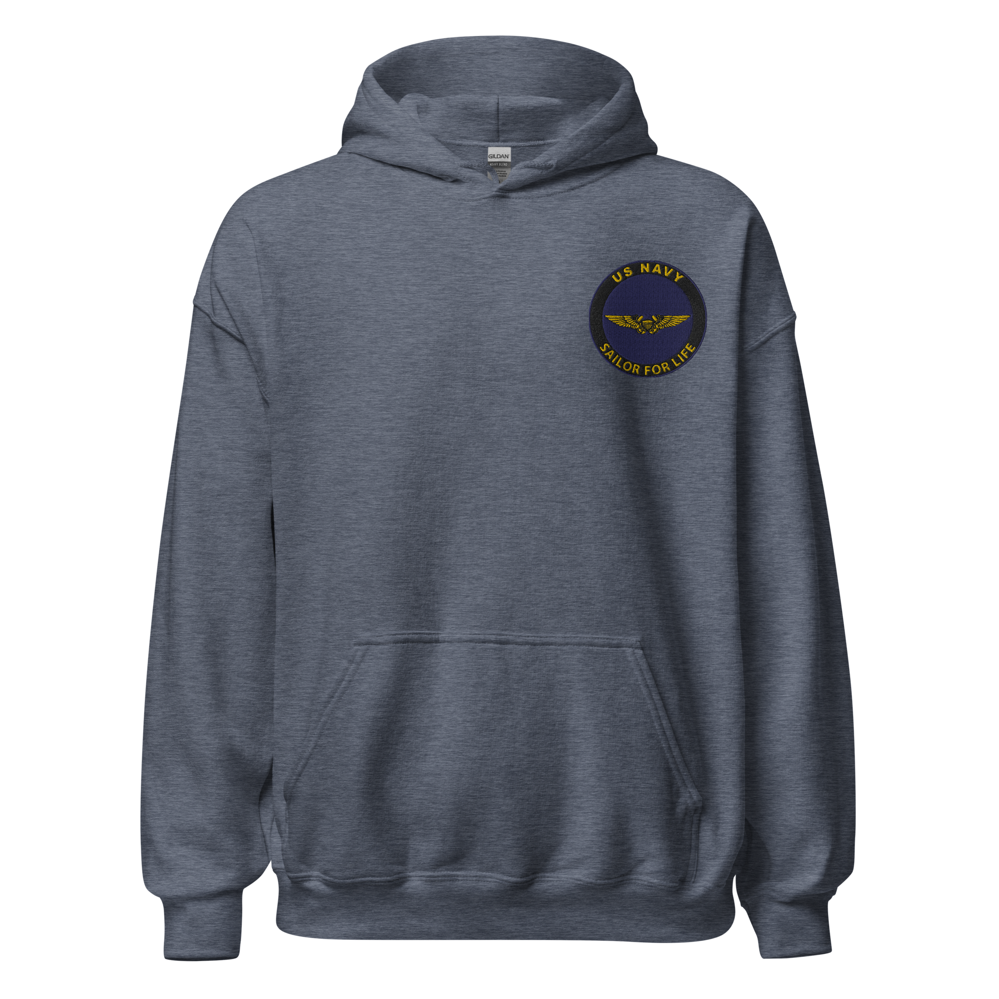 Custom US Navy Ranks, Insignia Sailor For Life Embroidered Unisex Hoodie