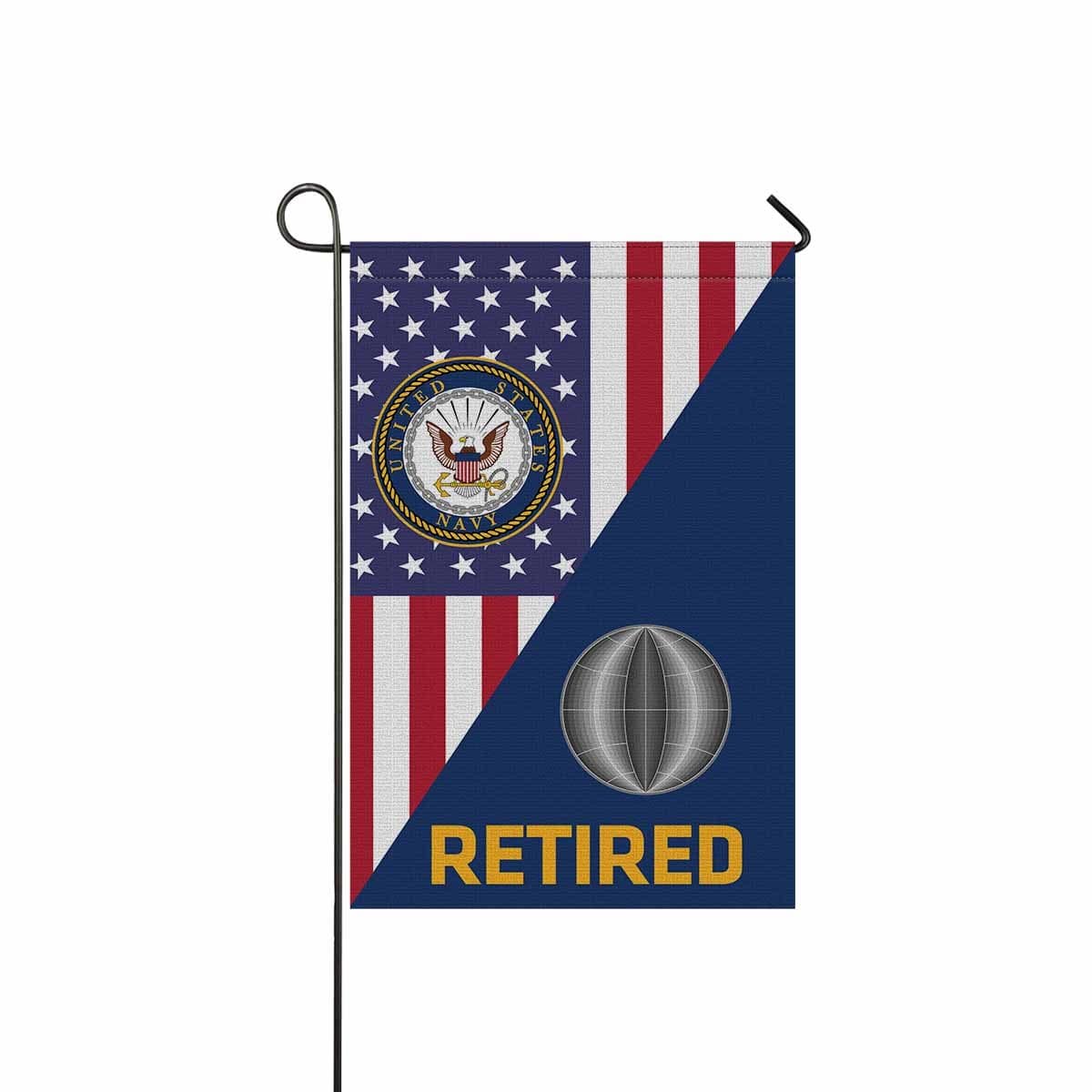 US Navy Electrician's mate Navy EM Retired Garden Flag/Yard Flag 12 inches x 18 inches Twin-Side Printing-GDFlag-Navy-Rate-Veterans Nation