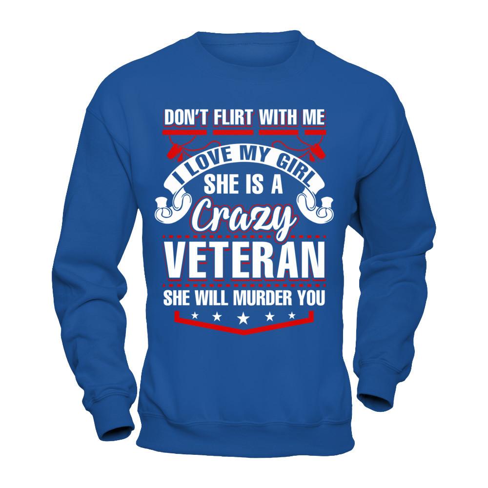 Military T-Shirt "I love My Crazy Veteran"-TShirt-General-Veterans Nation