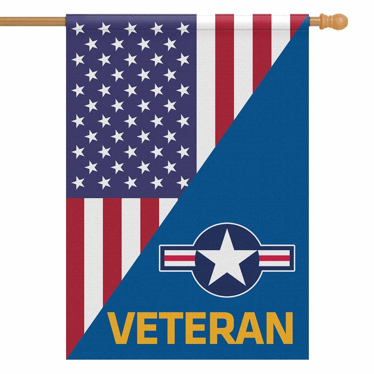 US Air Force House Flag 28 inches x 40 inches Twin-Side Printing-HouseFlag-USAF-Logo-Veterans Nation