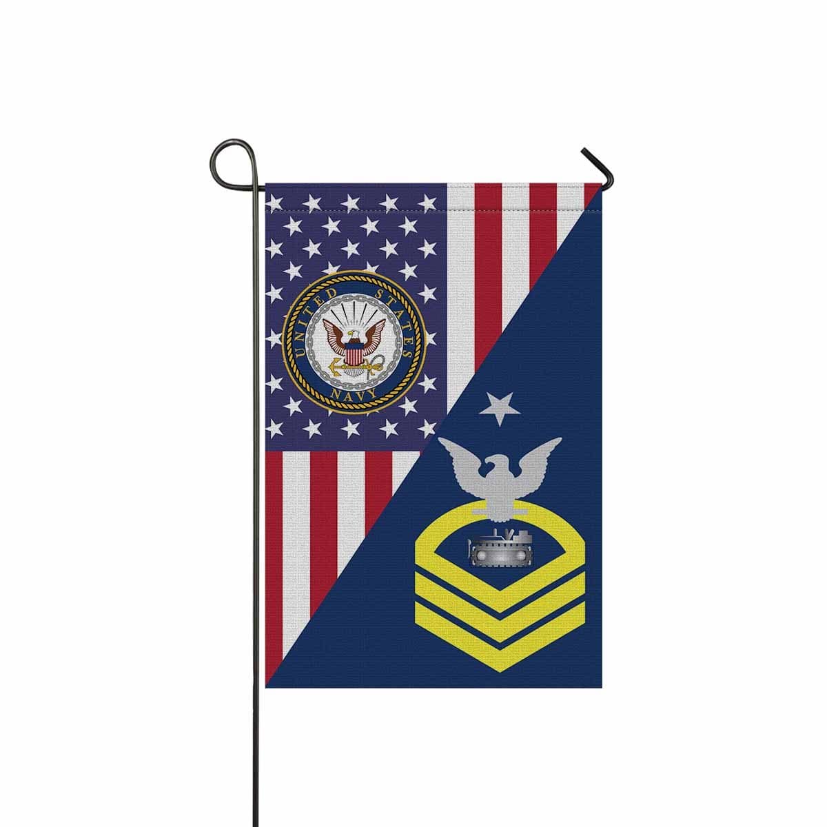 US Navy Equipment Operator Navy EO E-8 SCPO Senior Chief Petty Officer Garden Flag/Yard Flag 12 inches x 18 inches Twin-Side Printing-GDFlag-Navy-Rating-Veterans Nation