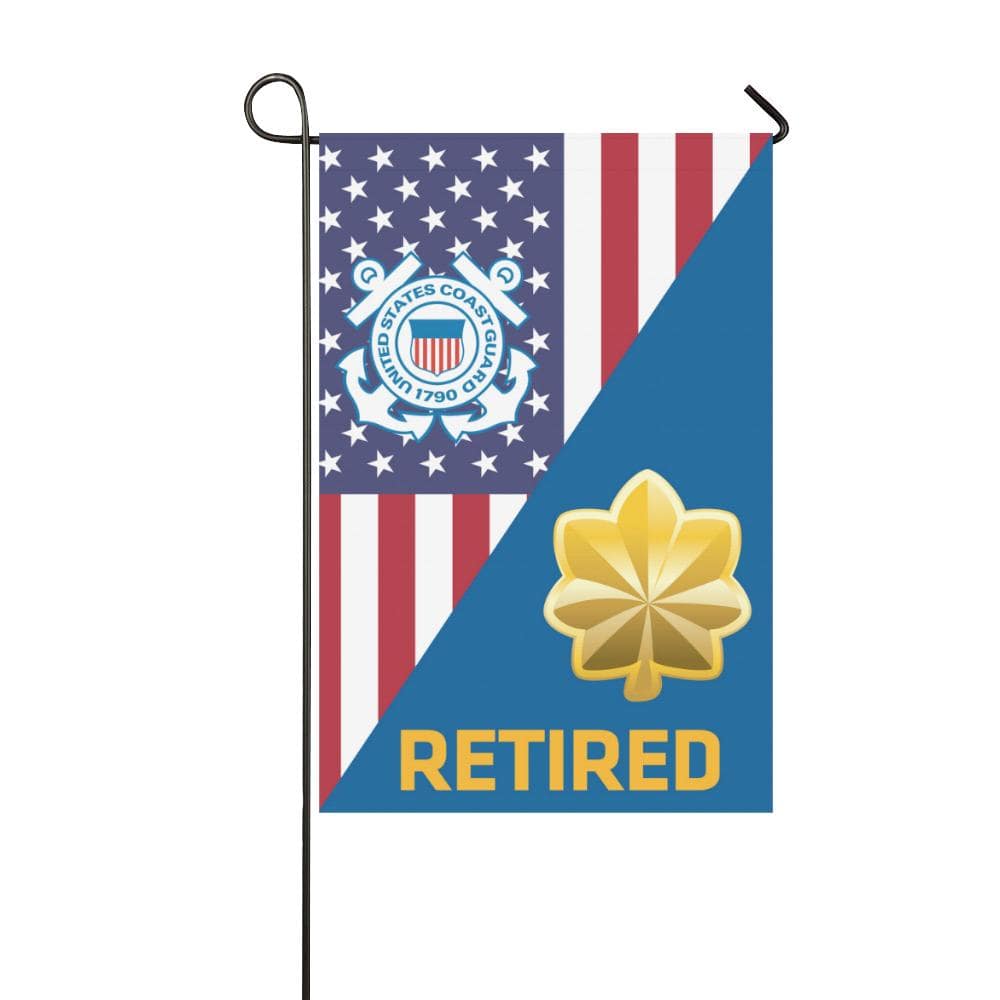 US Coast Guard O-4 Lieutenant Commander O4 LCDR Retired Garden Flag/Yard Flag 12 inches x 18 inches-GDFlag-USCG-Officer-Veterans Nation