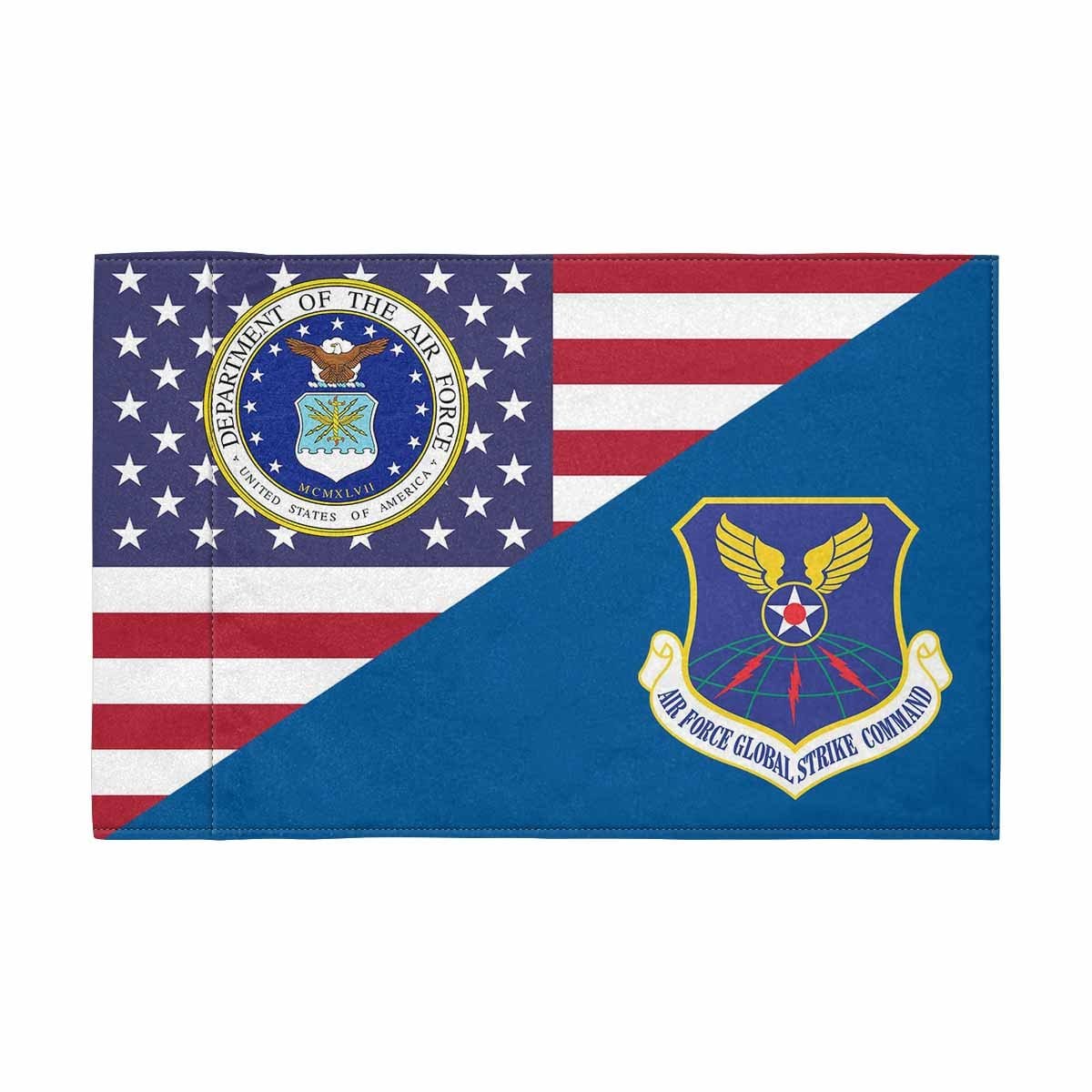 US Air Force US Air Force Global Strike Command Motorcycle Flag 9" x 6" Twin-Side Printing D01-MotorcycleFlag-USAF-Veterans Nation